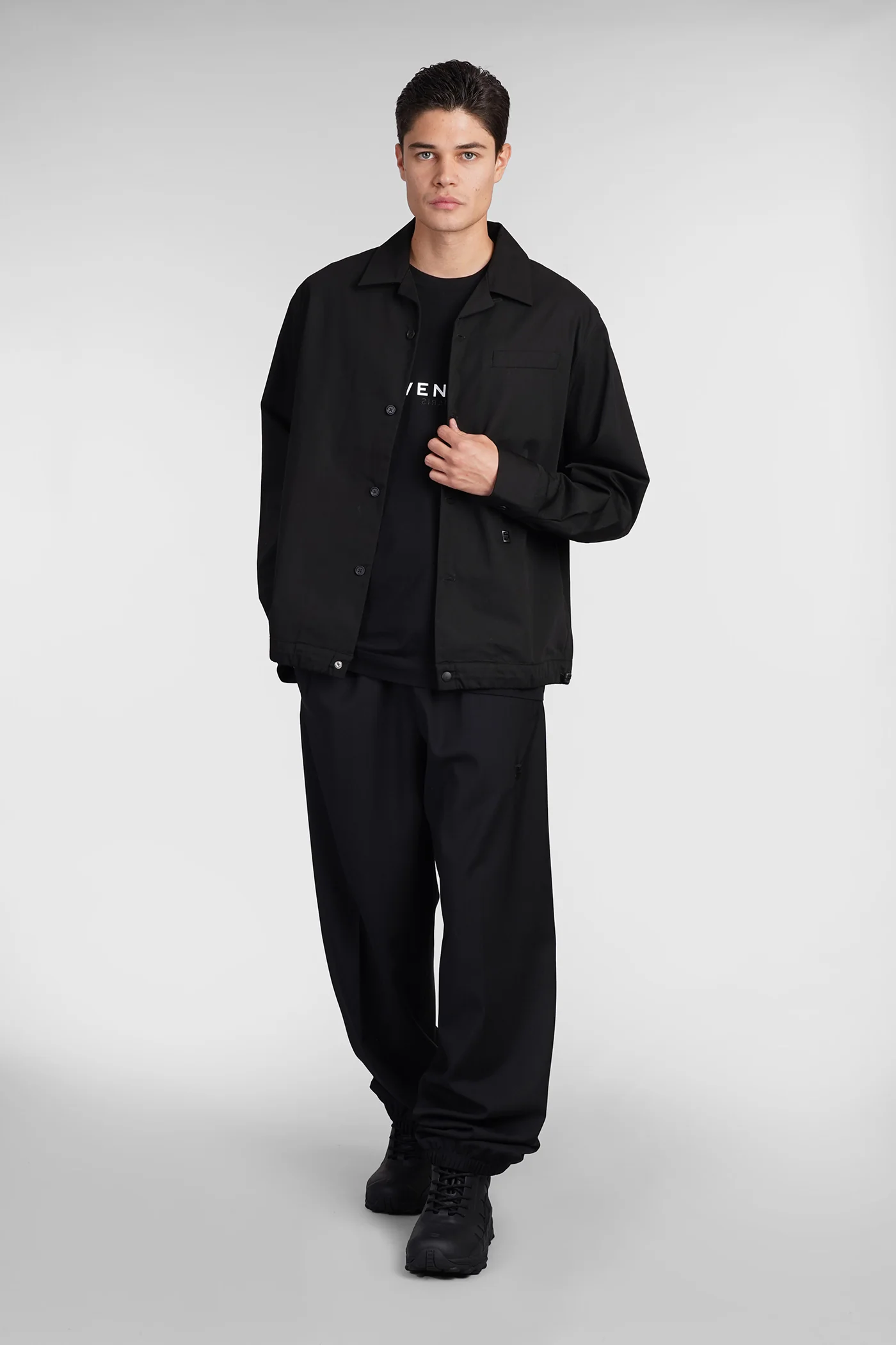 Shirt in black cotton - Image 2
