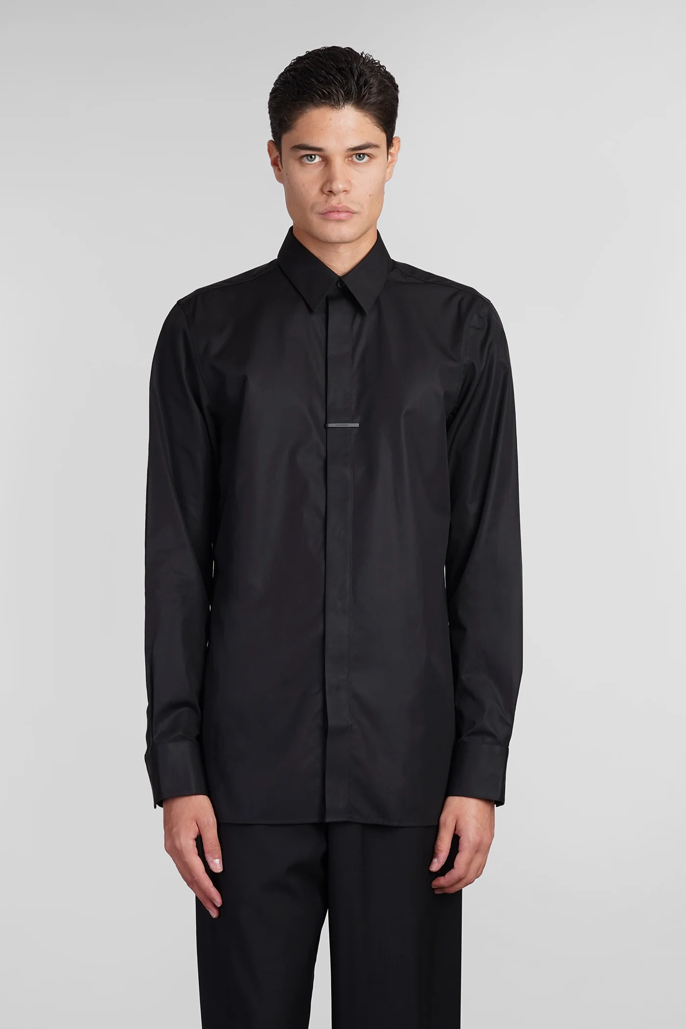 Shirt in black cotton