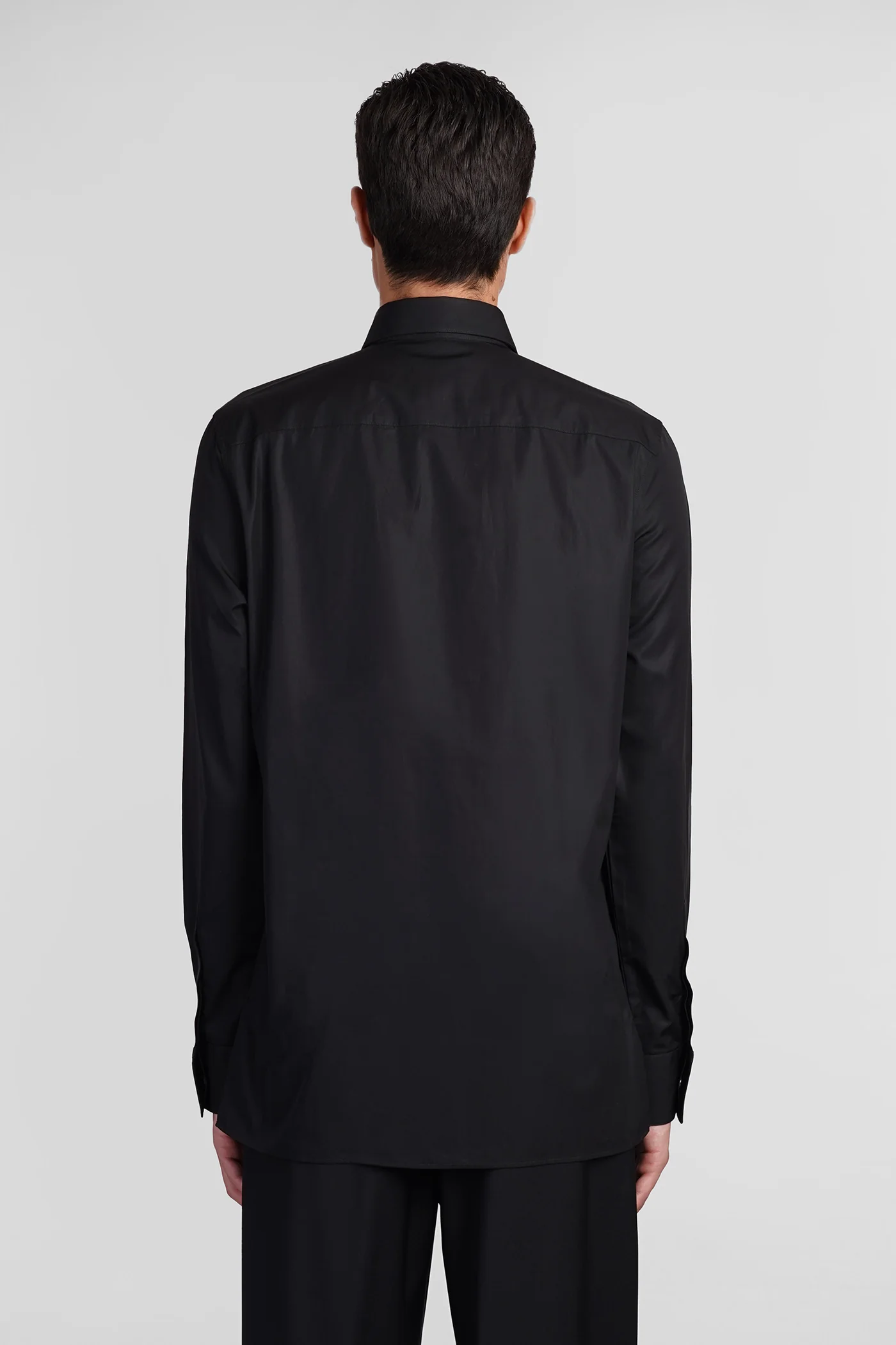 Shirt in black cotton - Image 3