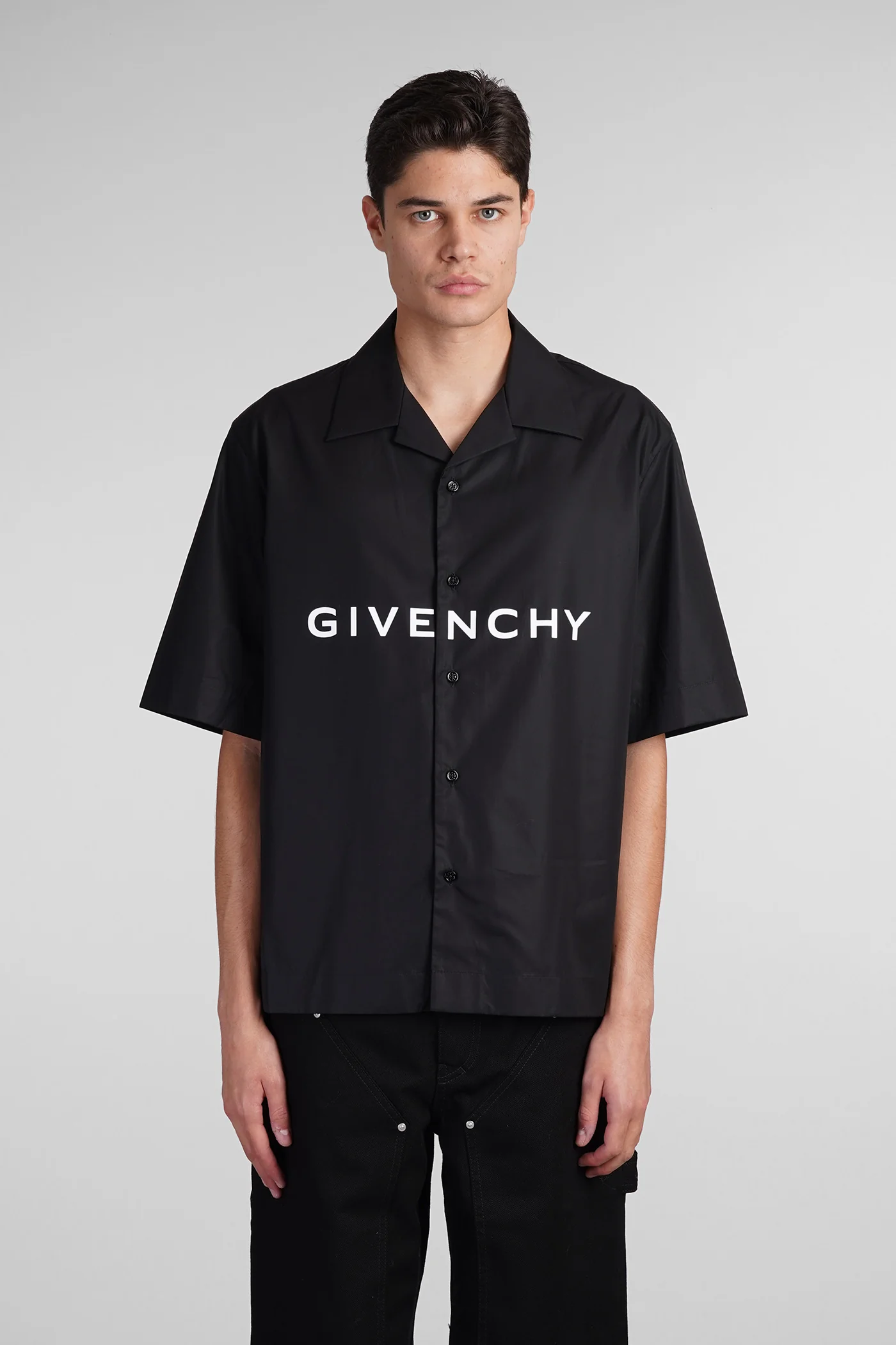 Shirt in black cotton