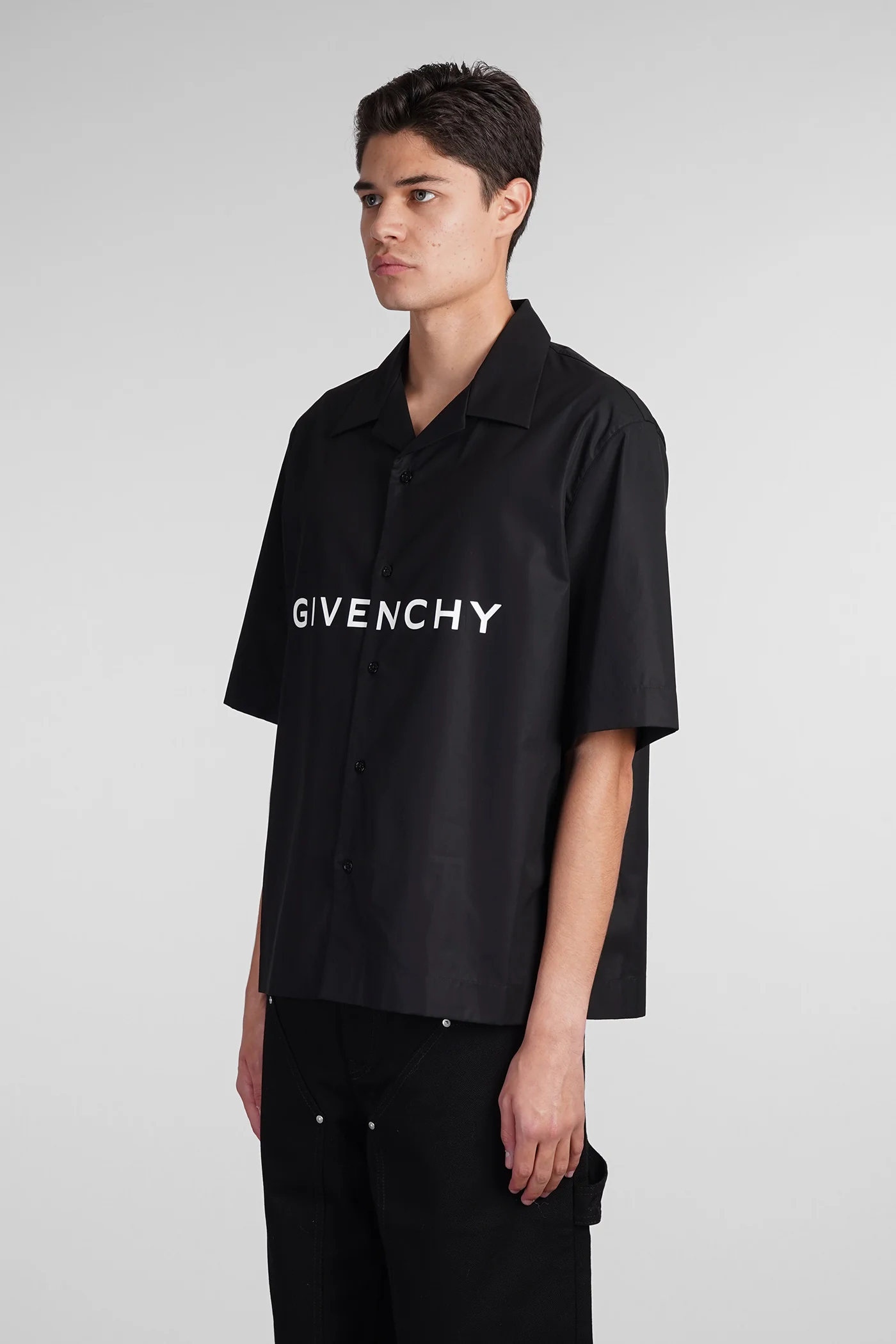 Shirt in black cotton - Image 4