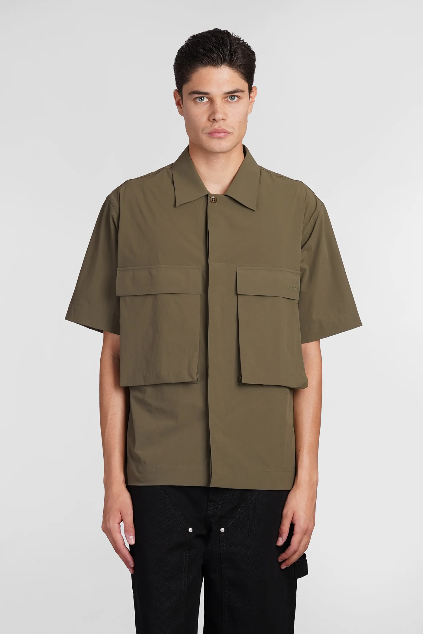 Shirt in green polyamide