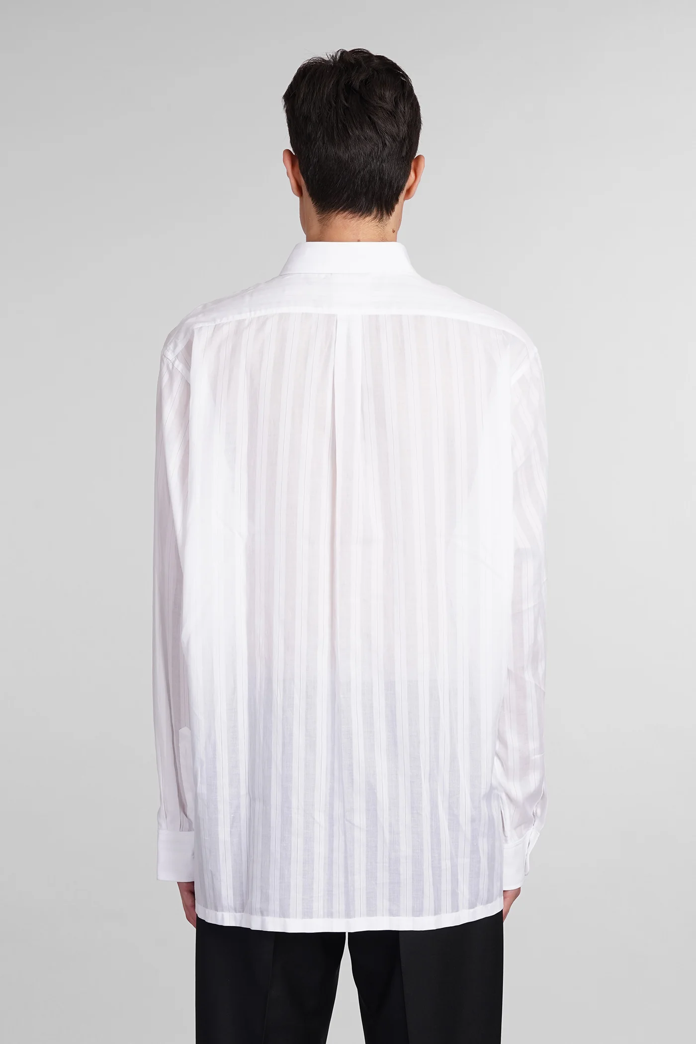 Shirt in white cotton - Image 3