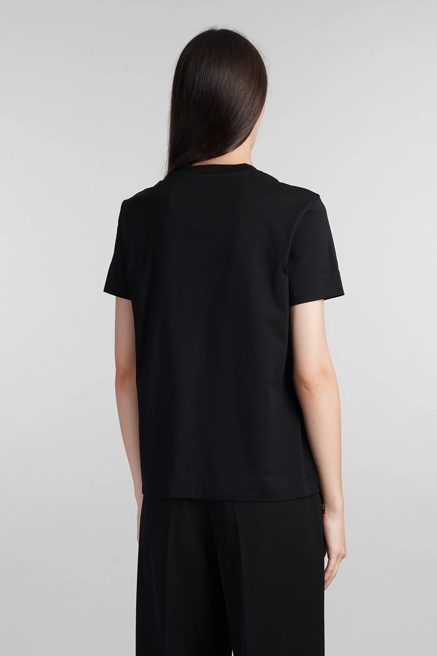 T-Shirt in black cotton - Image 3