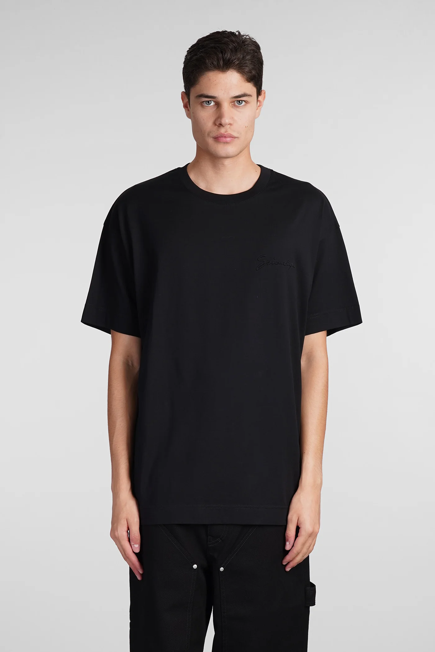 T-Shirt in black cotton