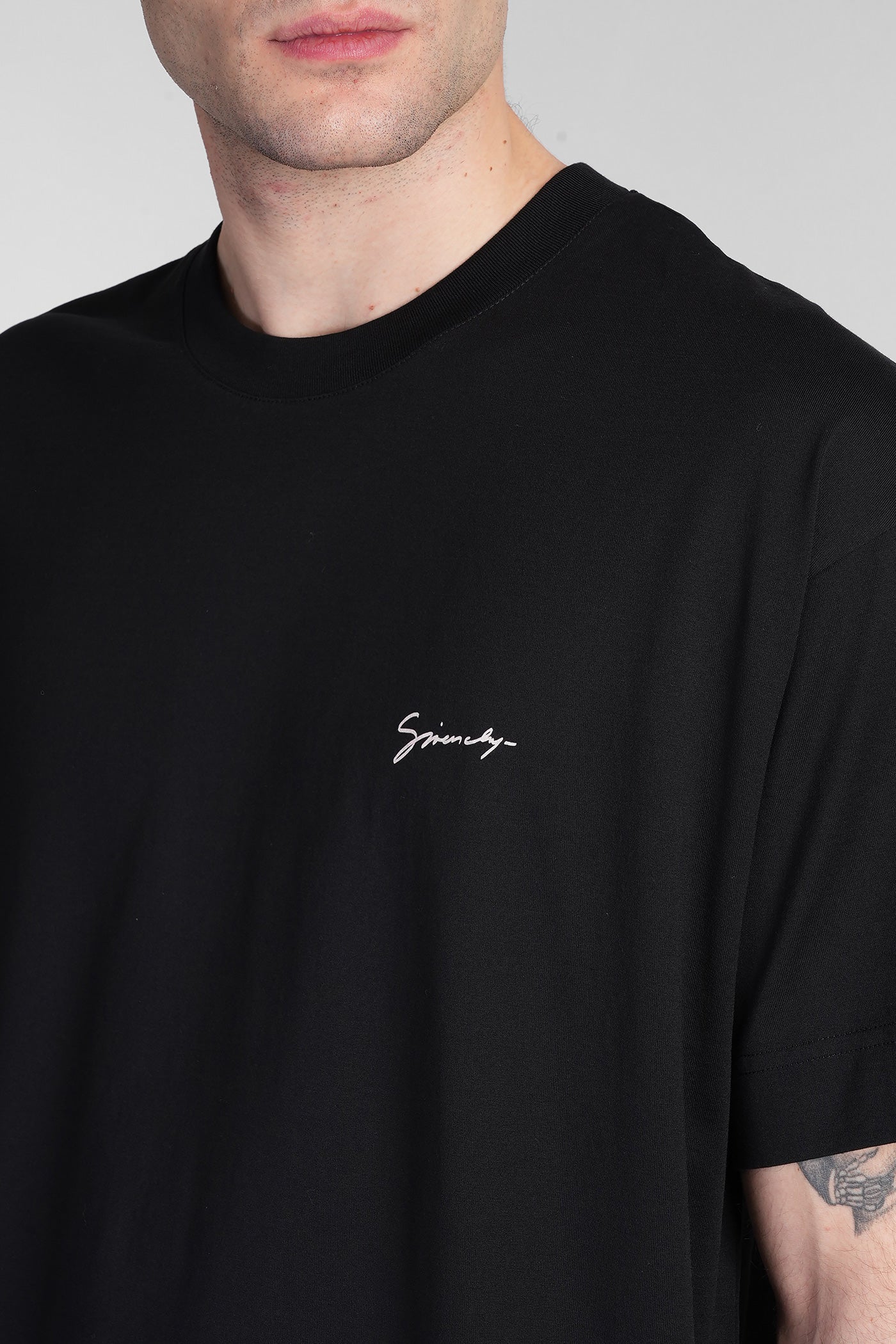T-Shirt in black cotton - Image 5