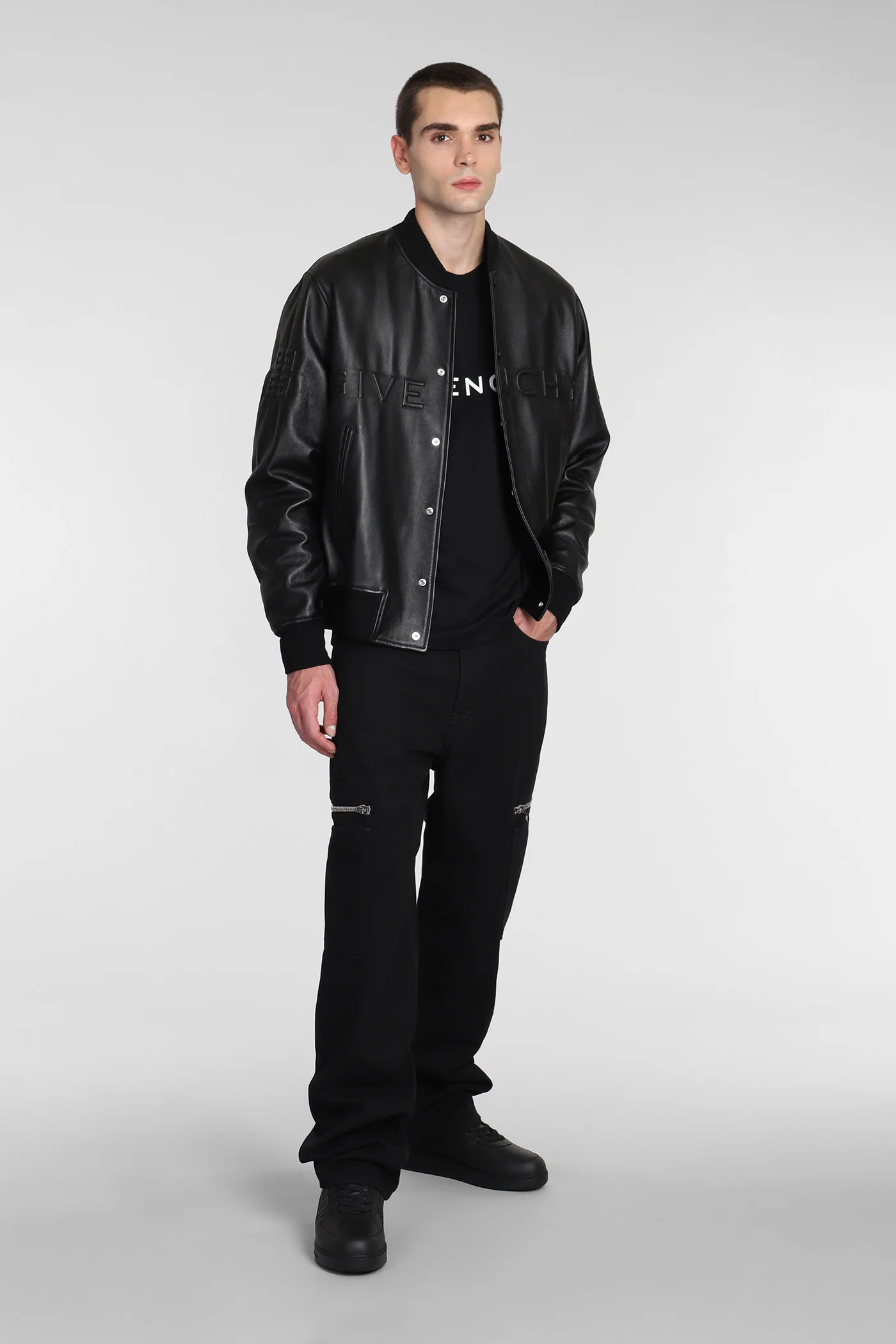 T-Shirt in black cotton - Image 2