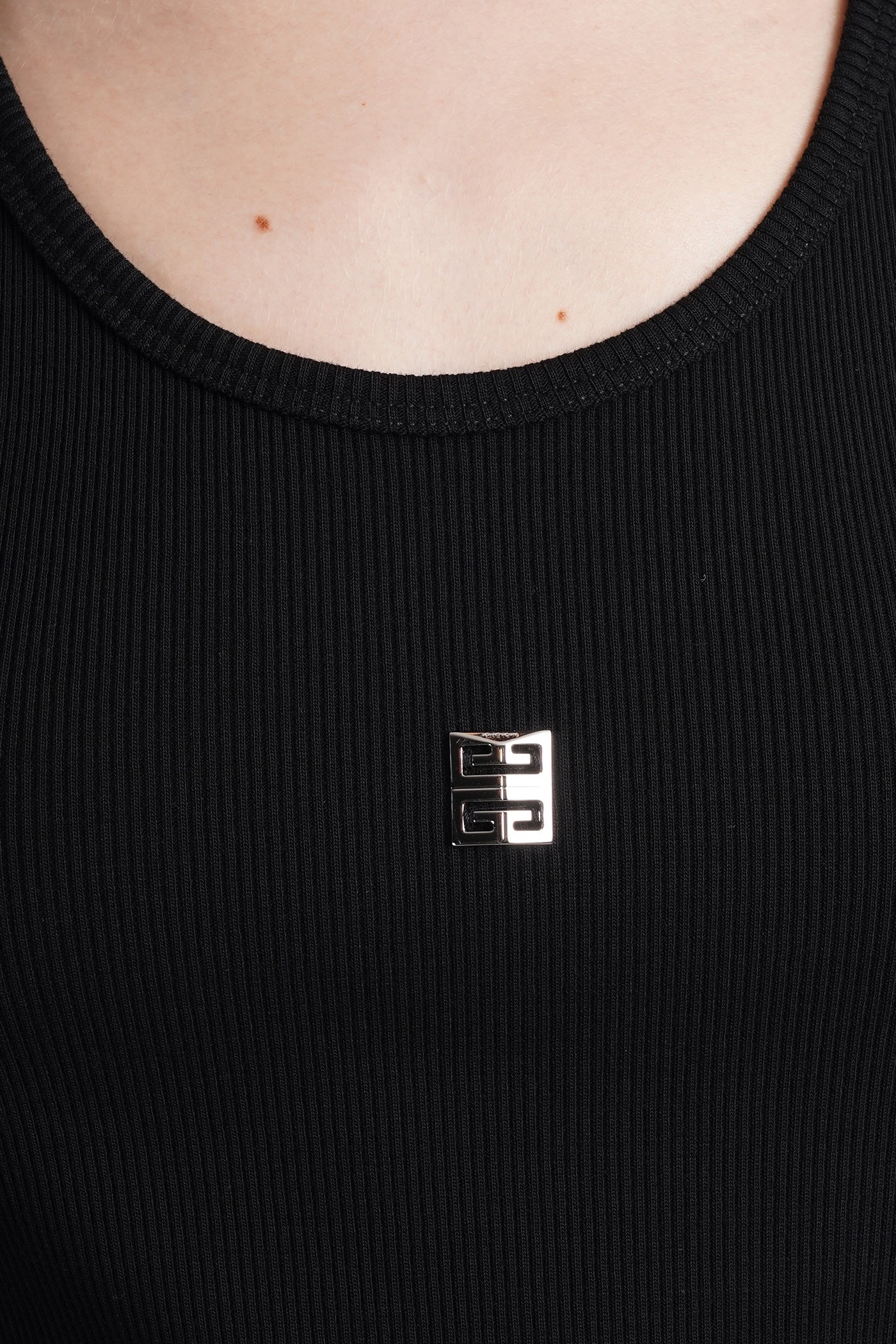 tank Top in black cotton - Image 5