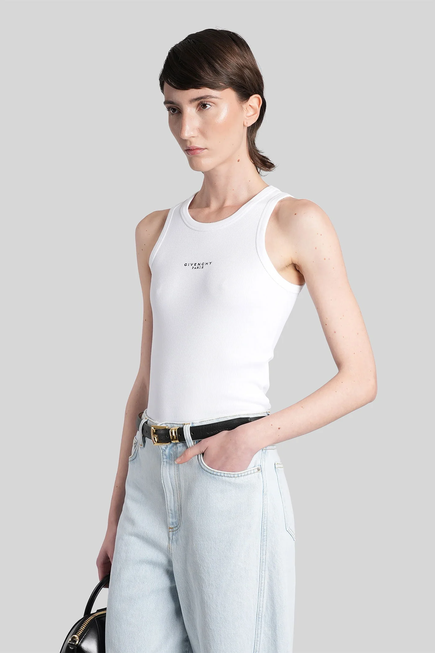 tank Top in white cotton - Image 4