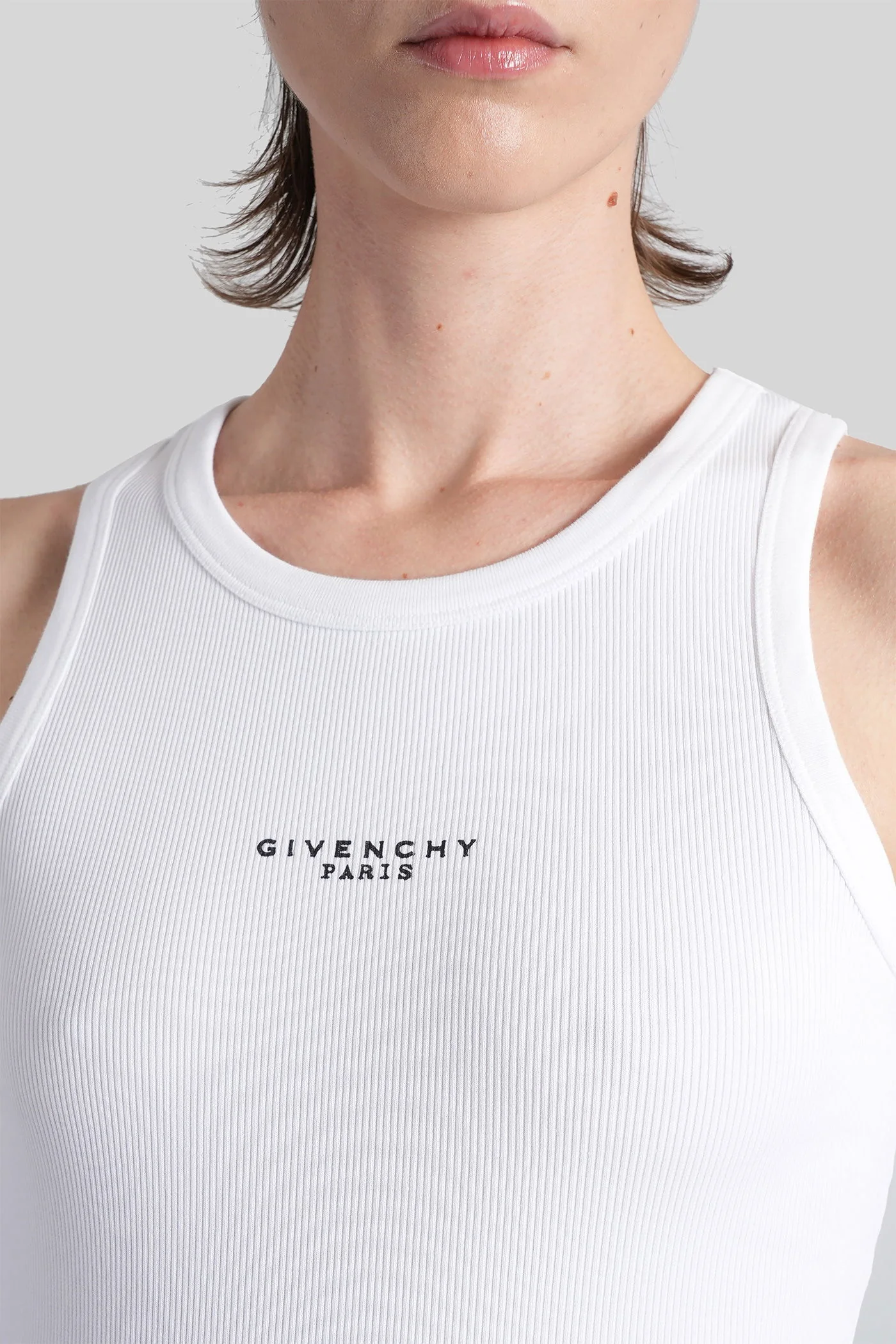 tank Top in white cotton - Image 5