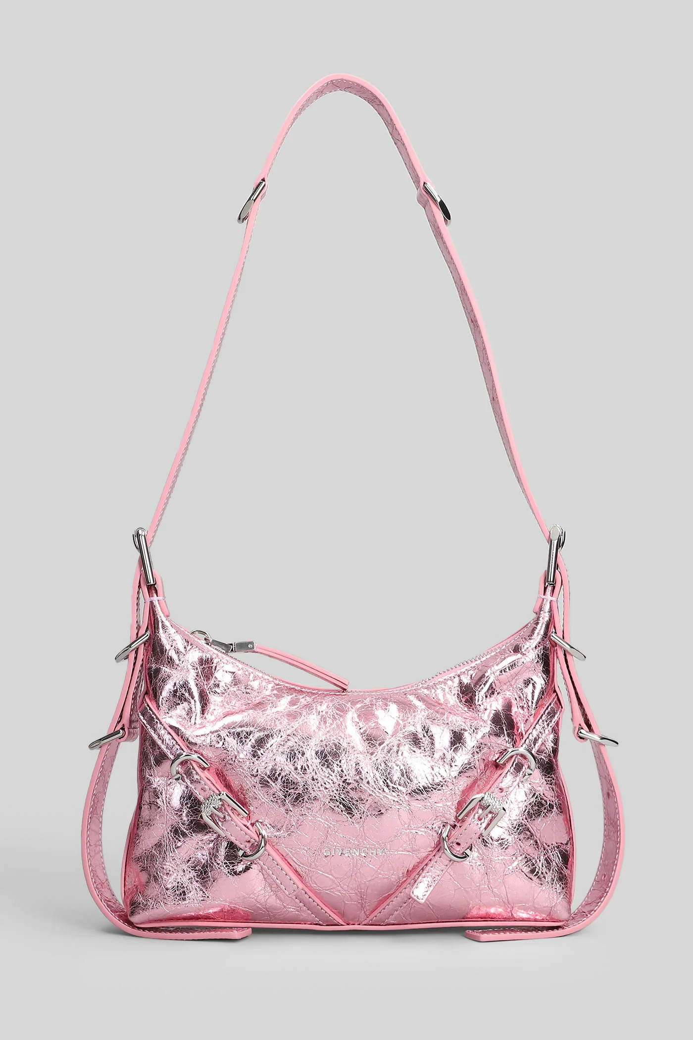 Voyou Shoulder bag in rose-pink leather
