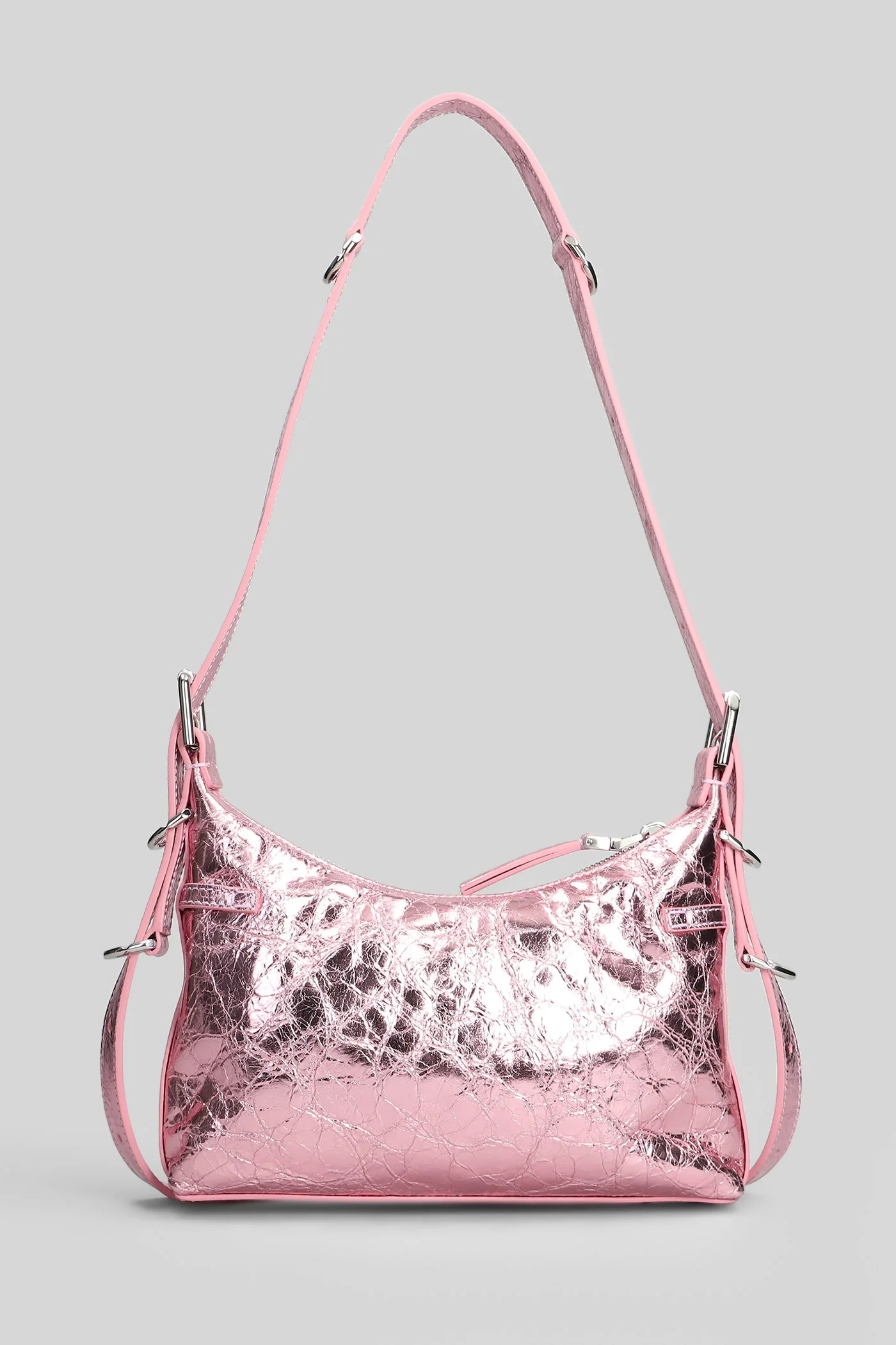 Voyou Shoulder bag in rose-pink leather - Image 3