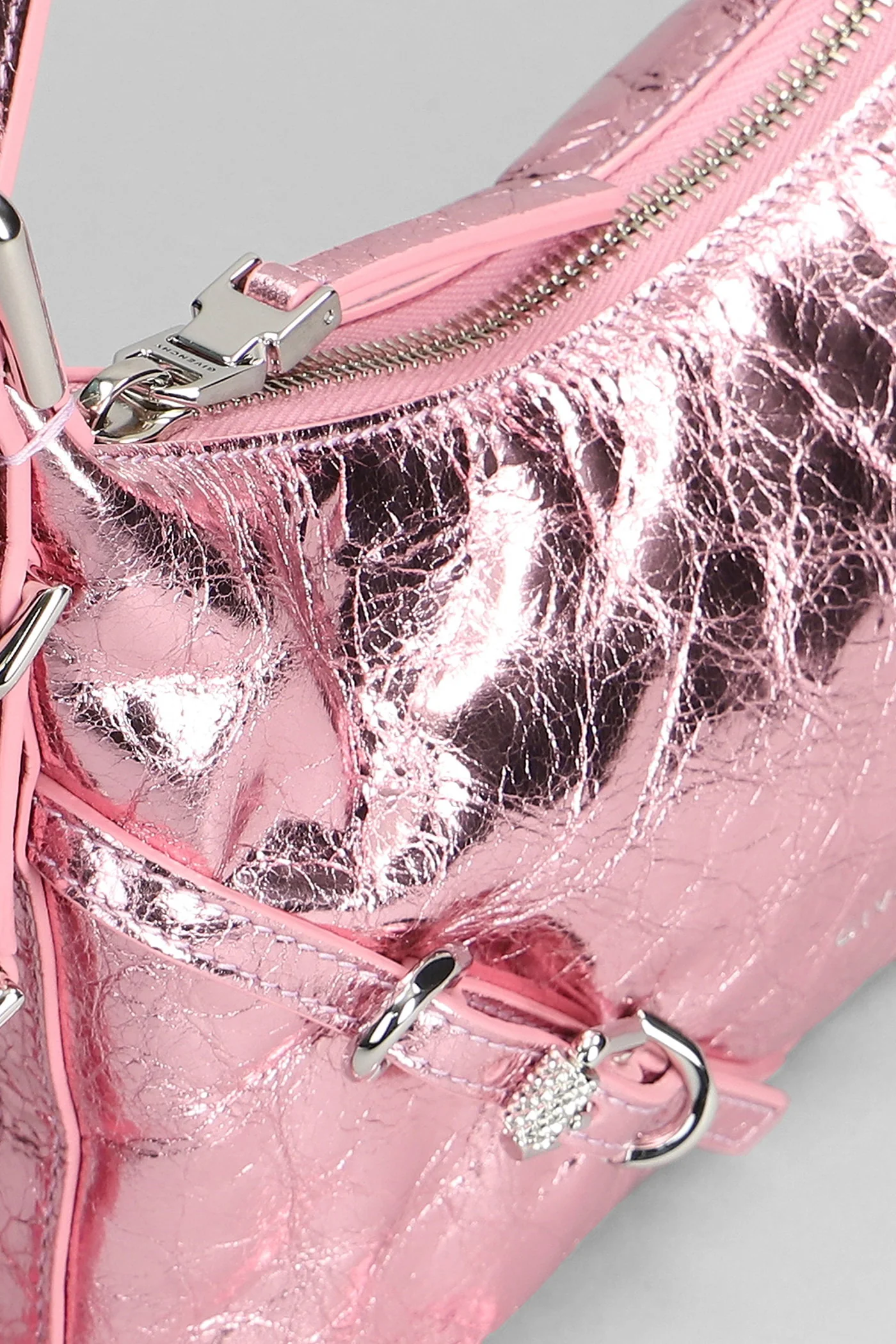 Voyou Shoulder bag in rose-pink leather - Image 4
