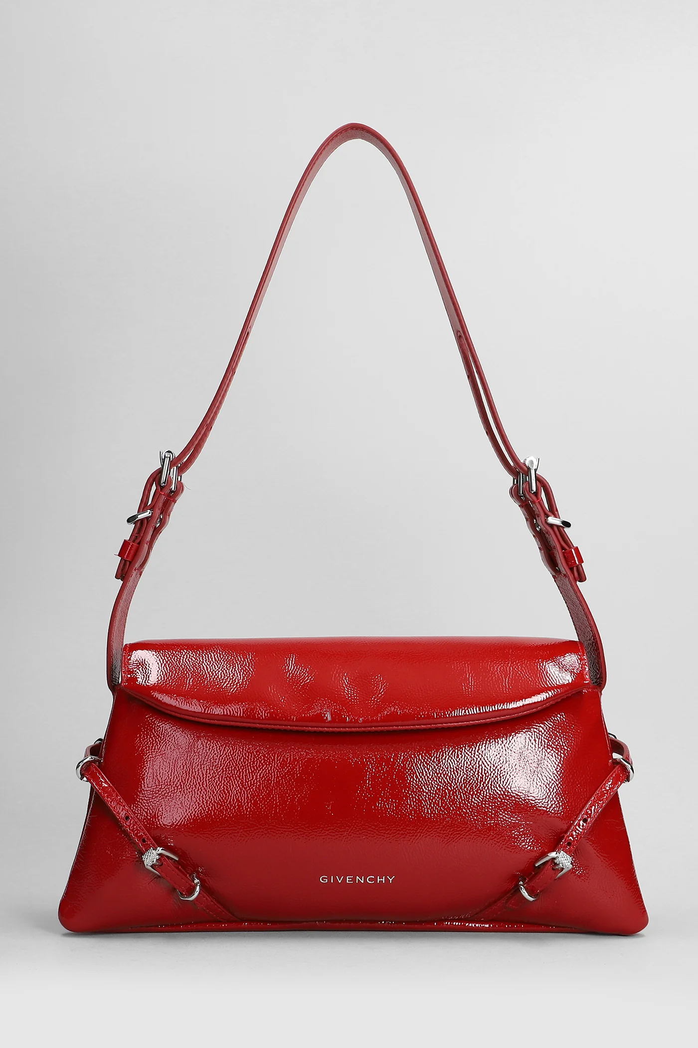 Voyou small Shoulder bag in red leather
