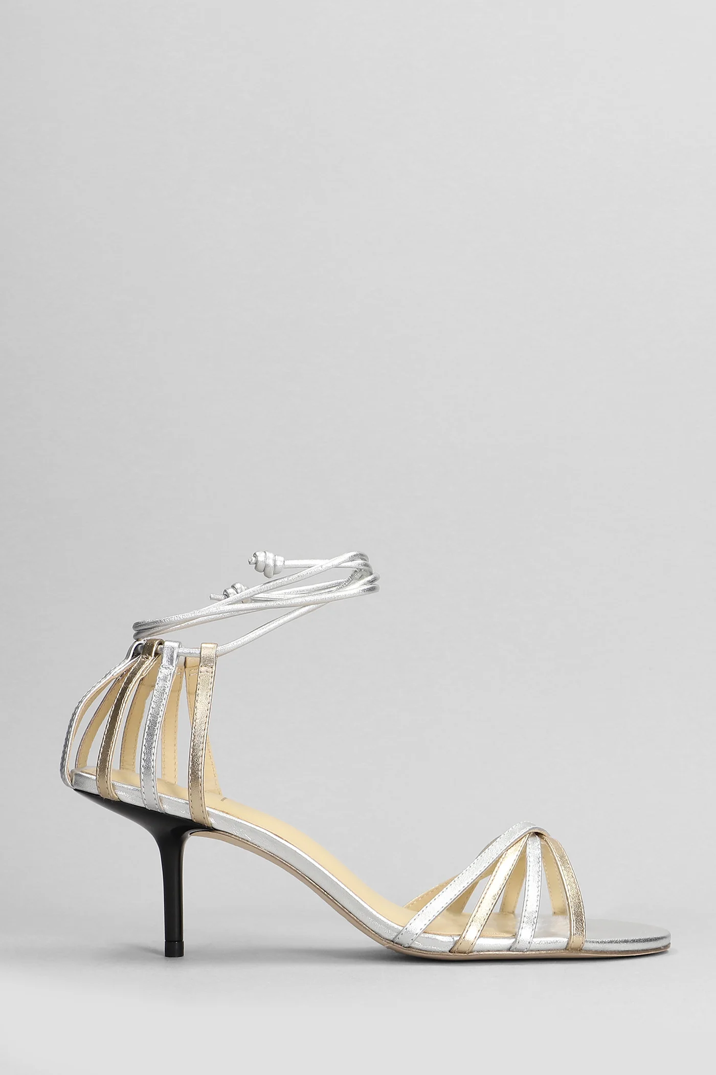 Alfy Sandals in silver leather