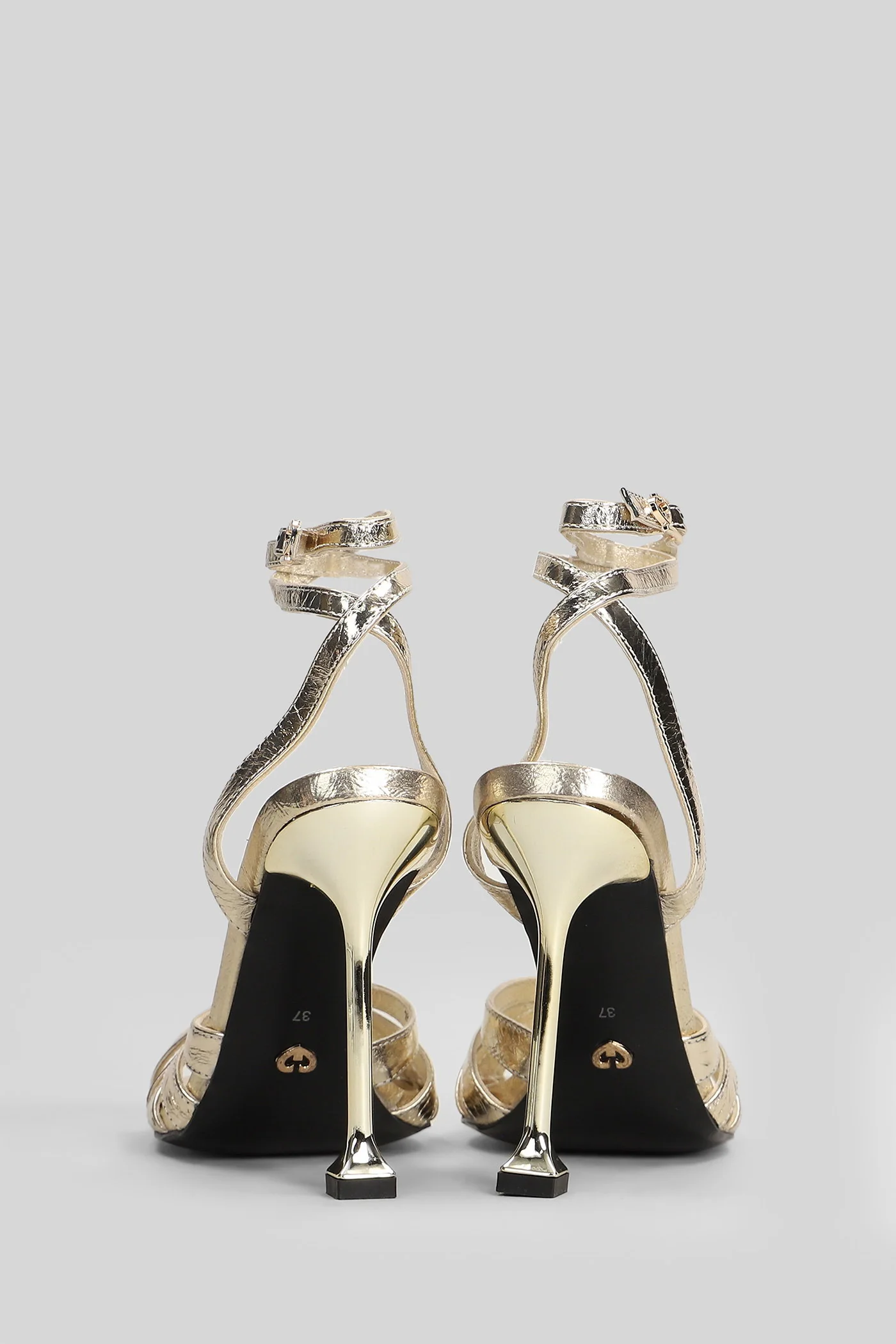 Ama-M Sandals in gold leather - Image 4