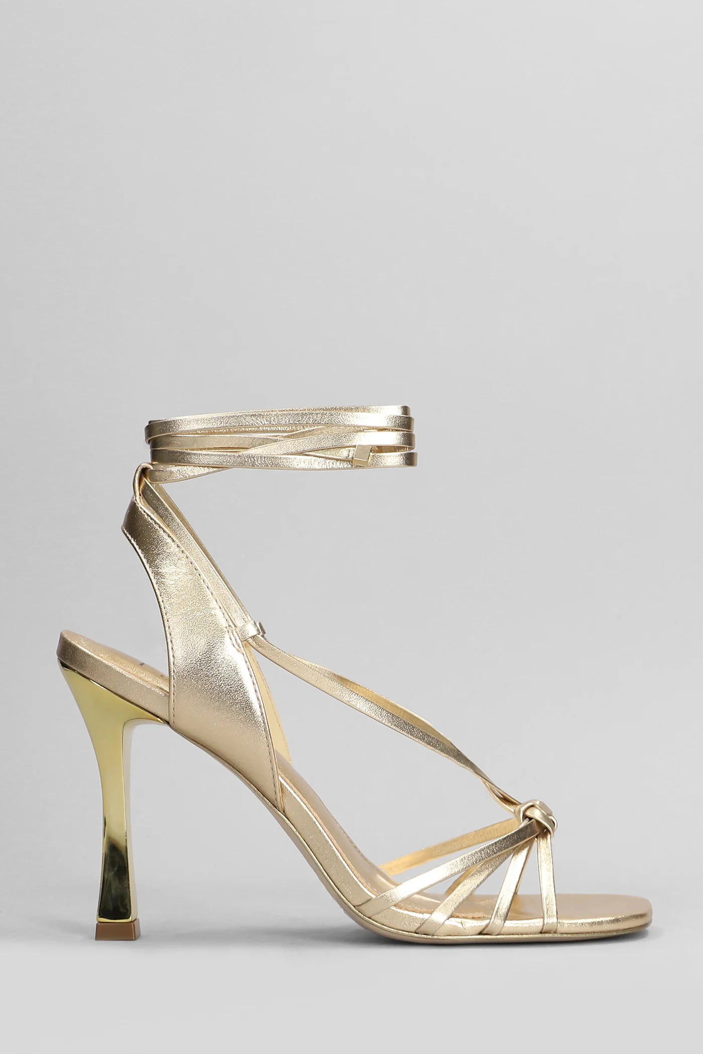 Atlas Sandals in gold leather