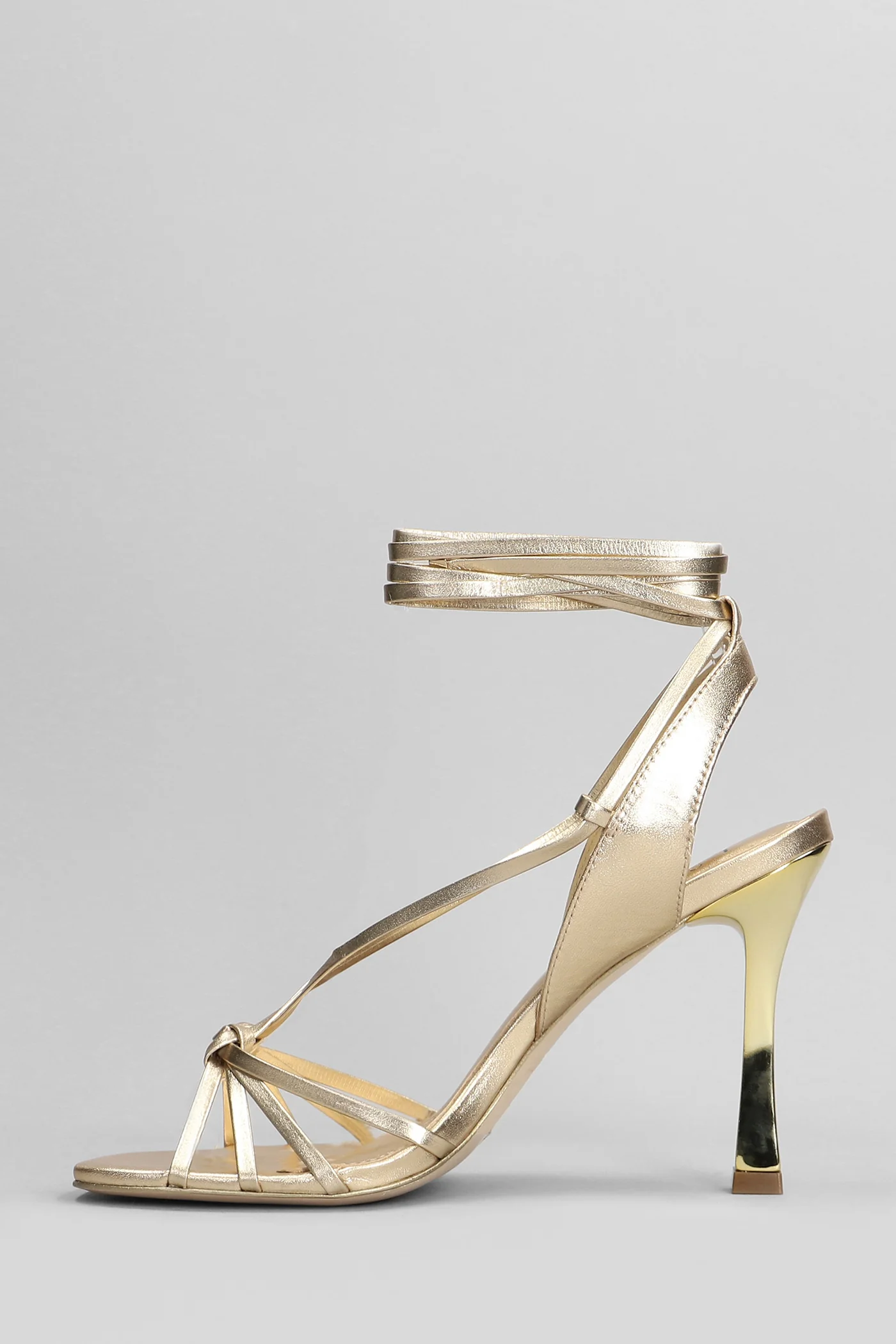 Atlas Sandals in gold leather - Image 3