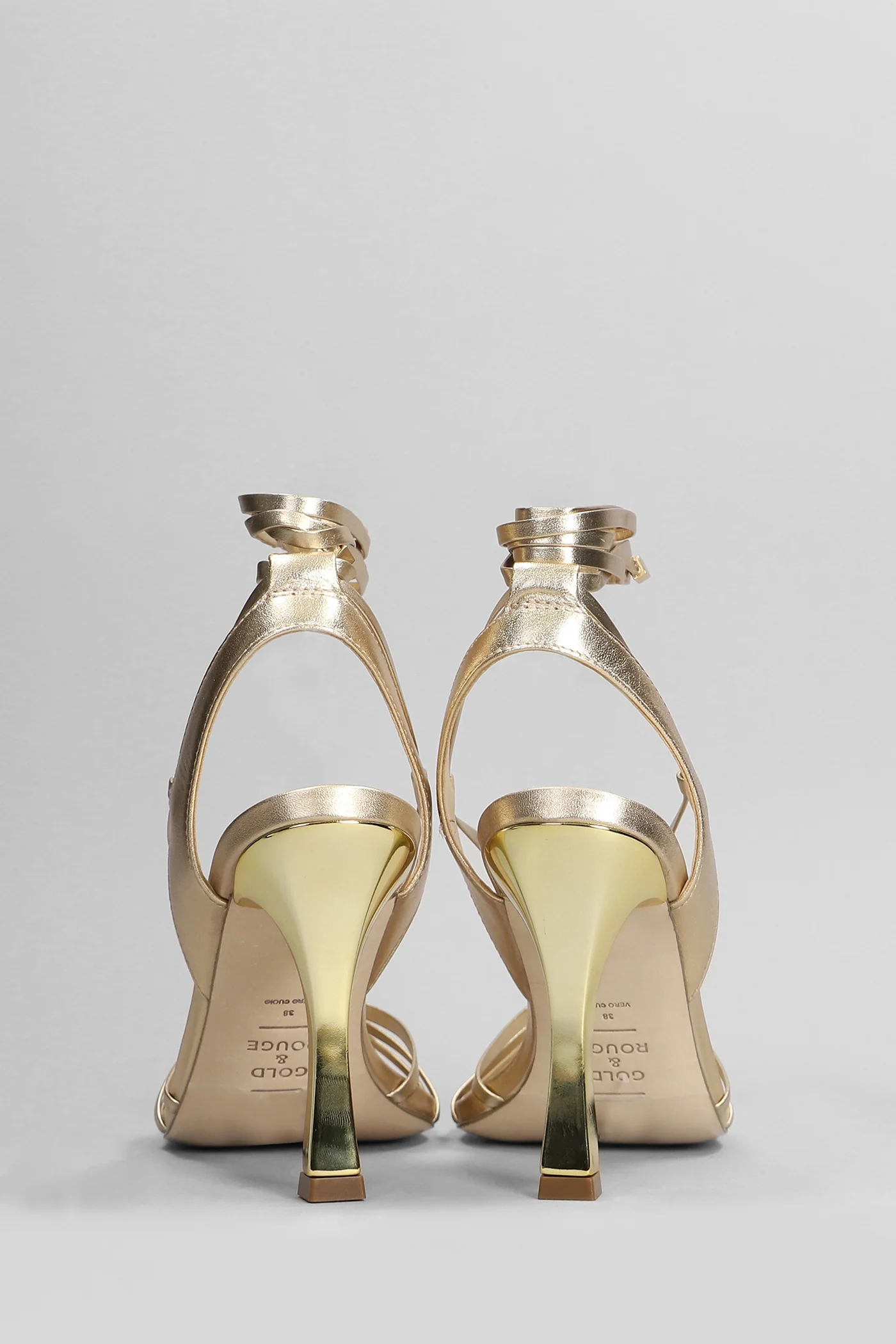 Atlas Sandals in gold leather - Image 4