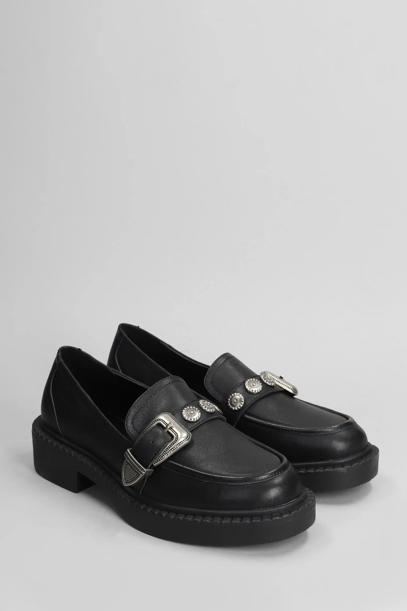 Bilou Loafers in black leather - Image 2