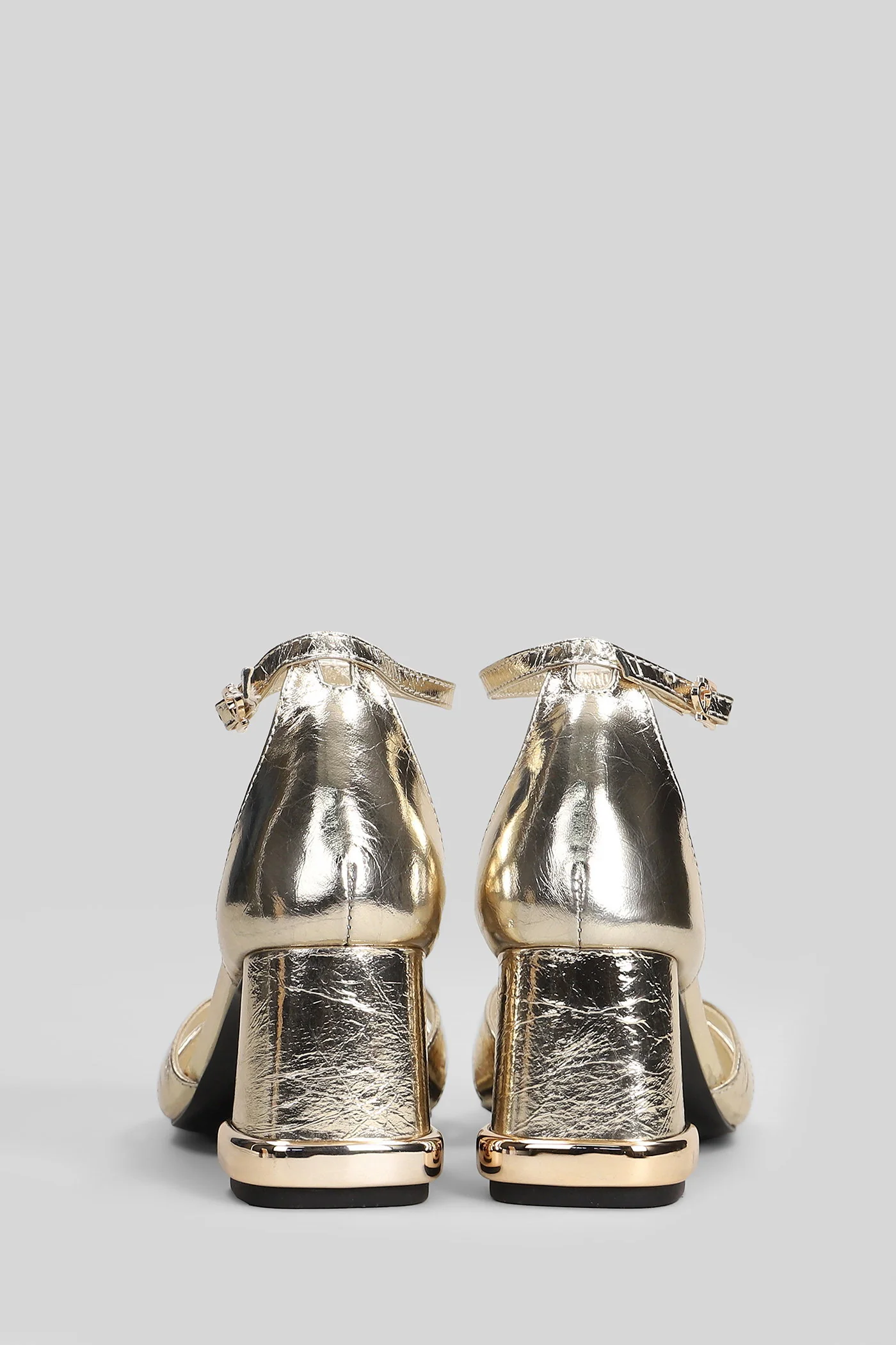 Cake-M Sandals in gold leather - Image 4