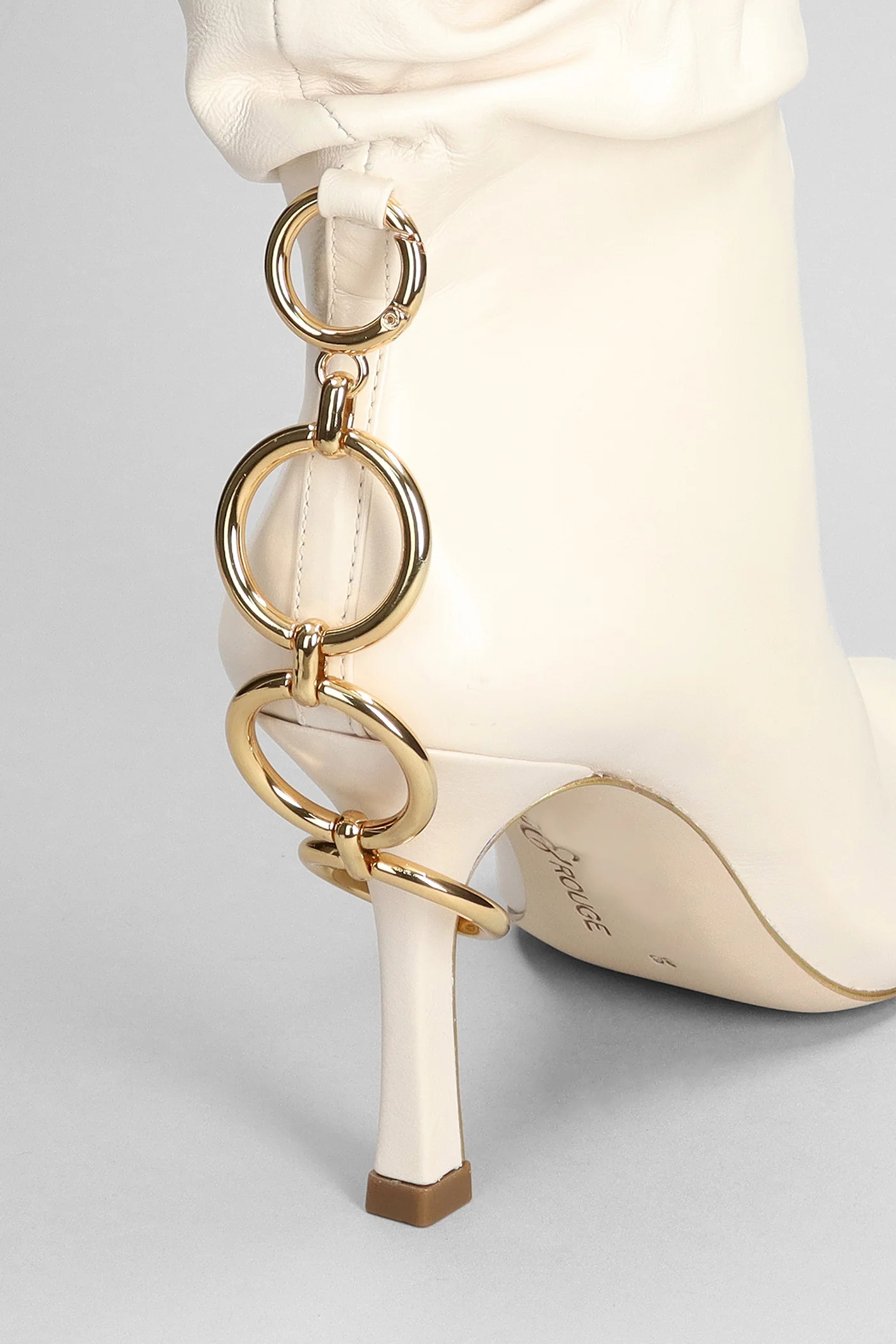 Canis High heels Ankle boots in white leather - Image 5