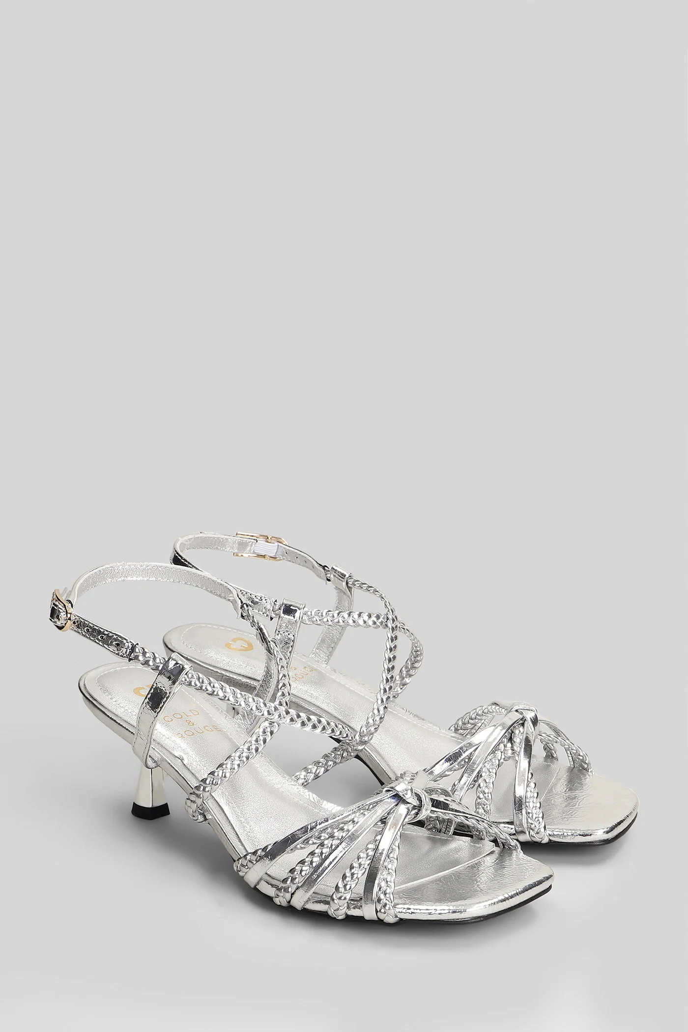 Flapi-M Sandals in silver leather - Image 2