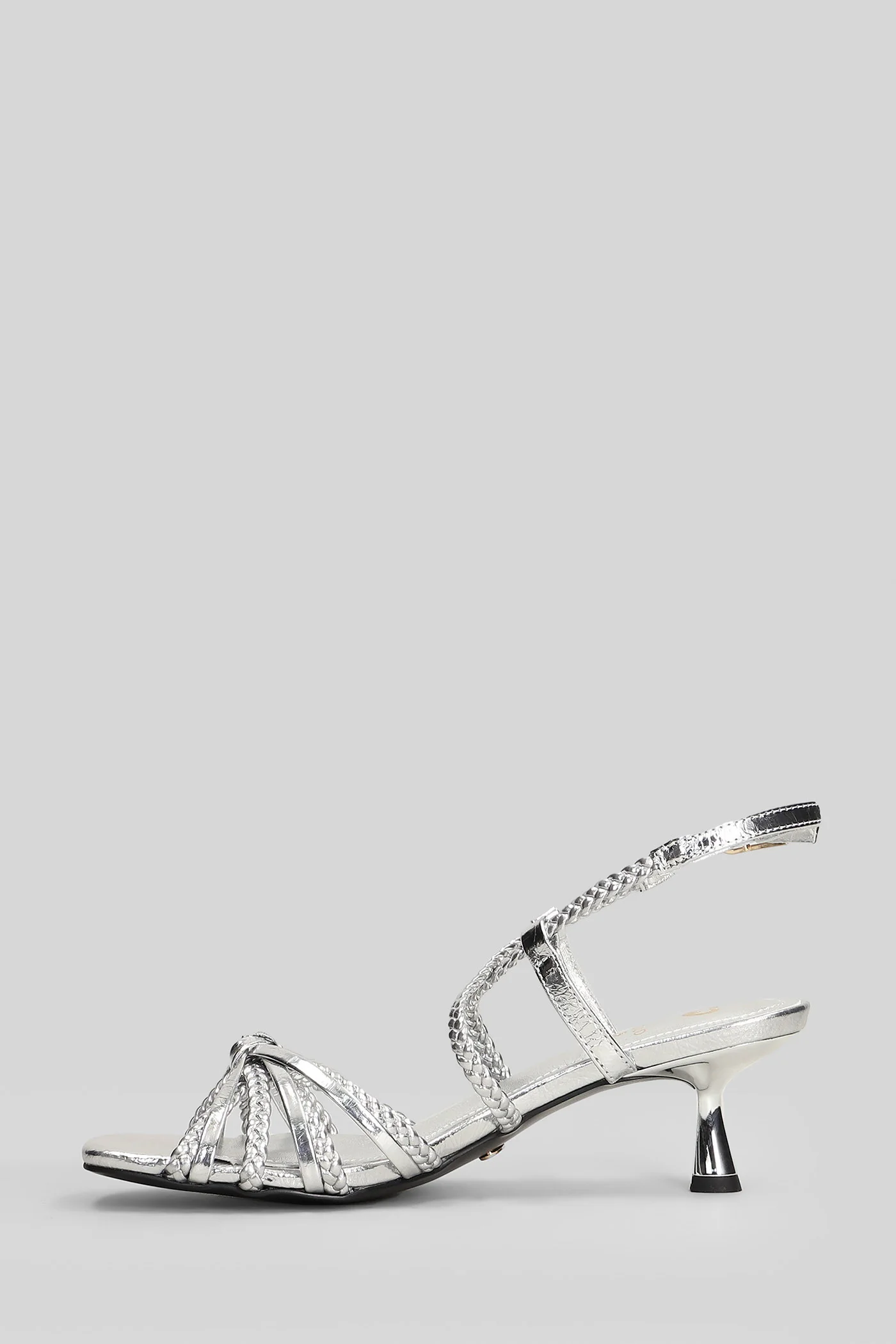 Flapi-M Sandals in silver leather - Image 3