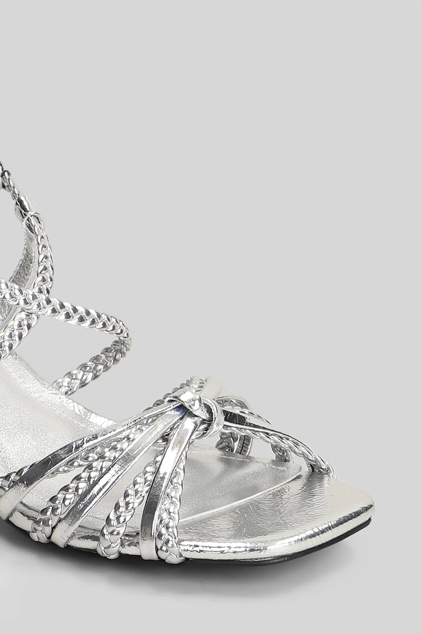 Flapi-M Sandals in silver leather - Image 5