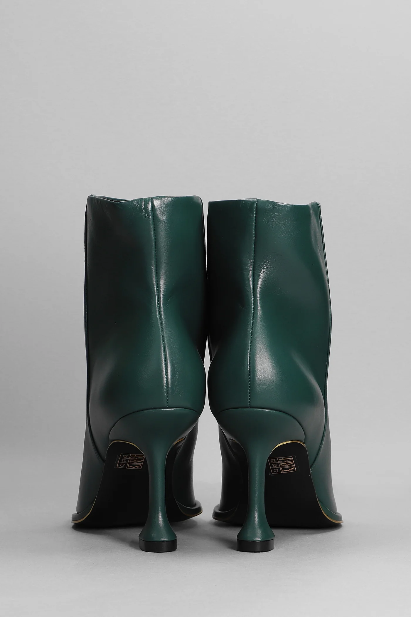 Gigica High heels Ankle boots in green leather - Image 4