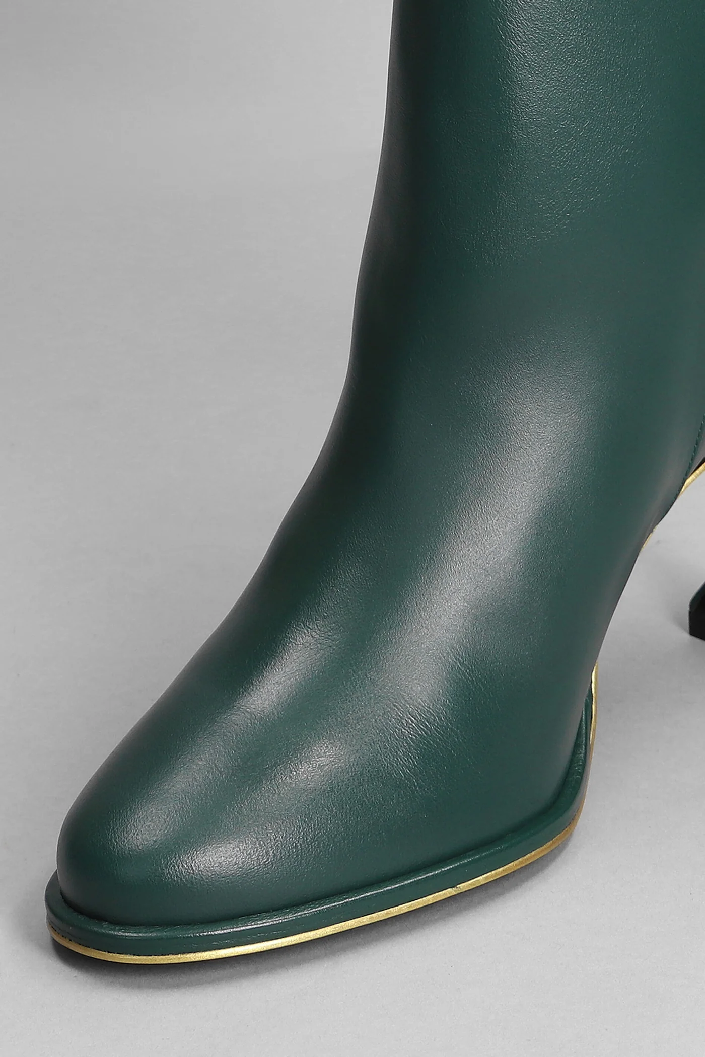 Gigica High heels Ankle boots in green leather - Image 5