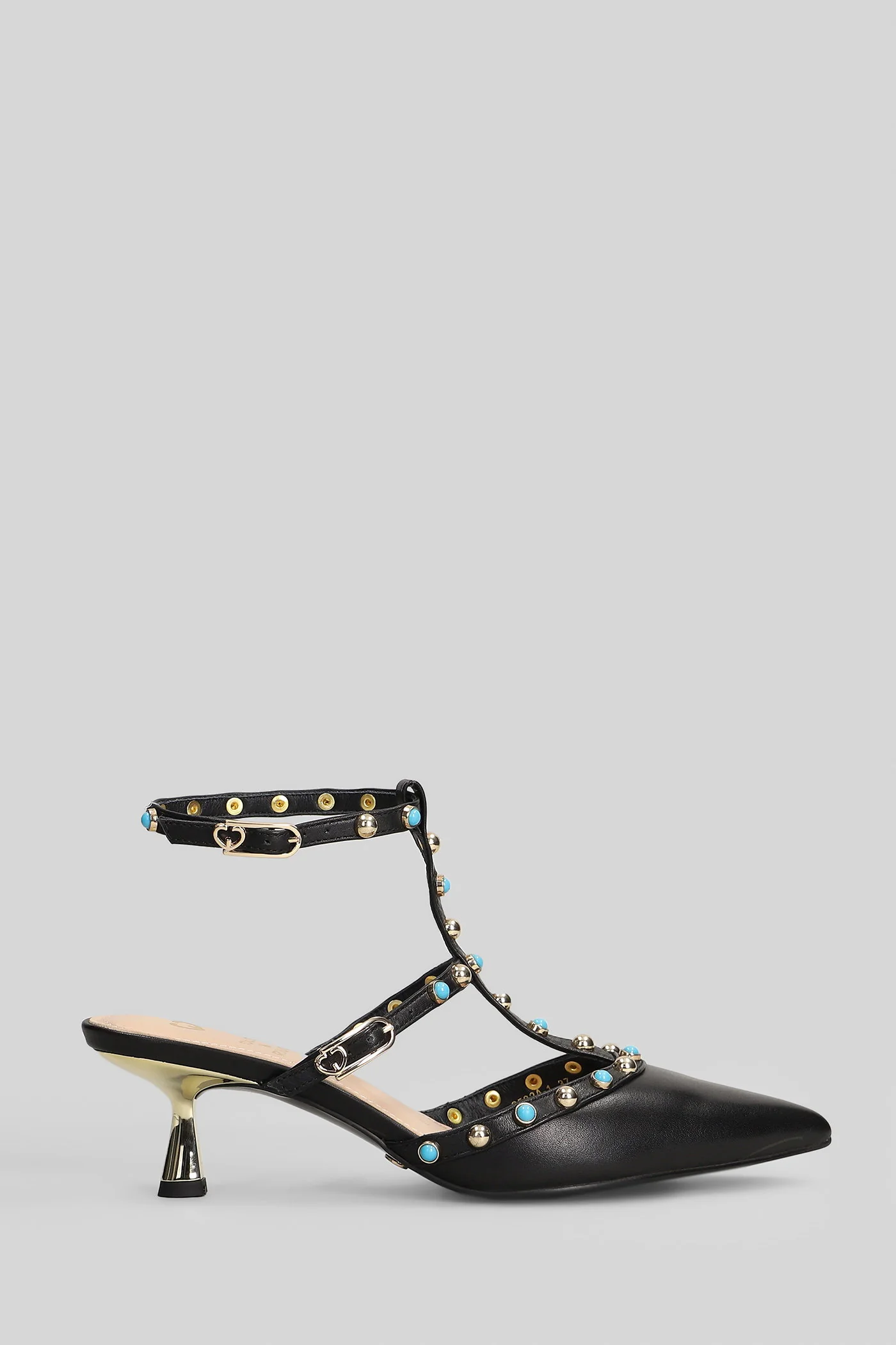 Glossy Pumps in black leather