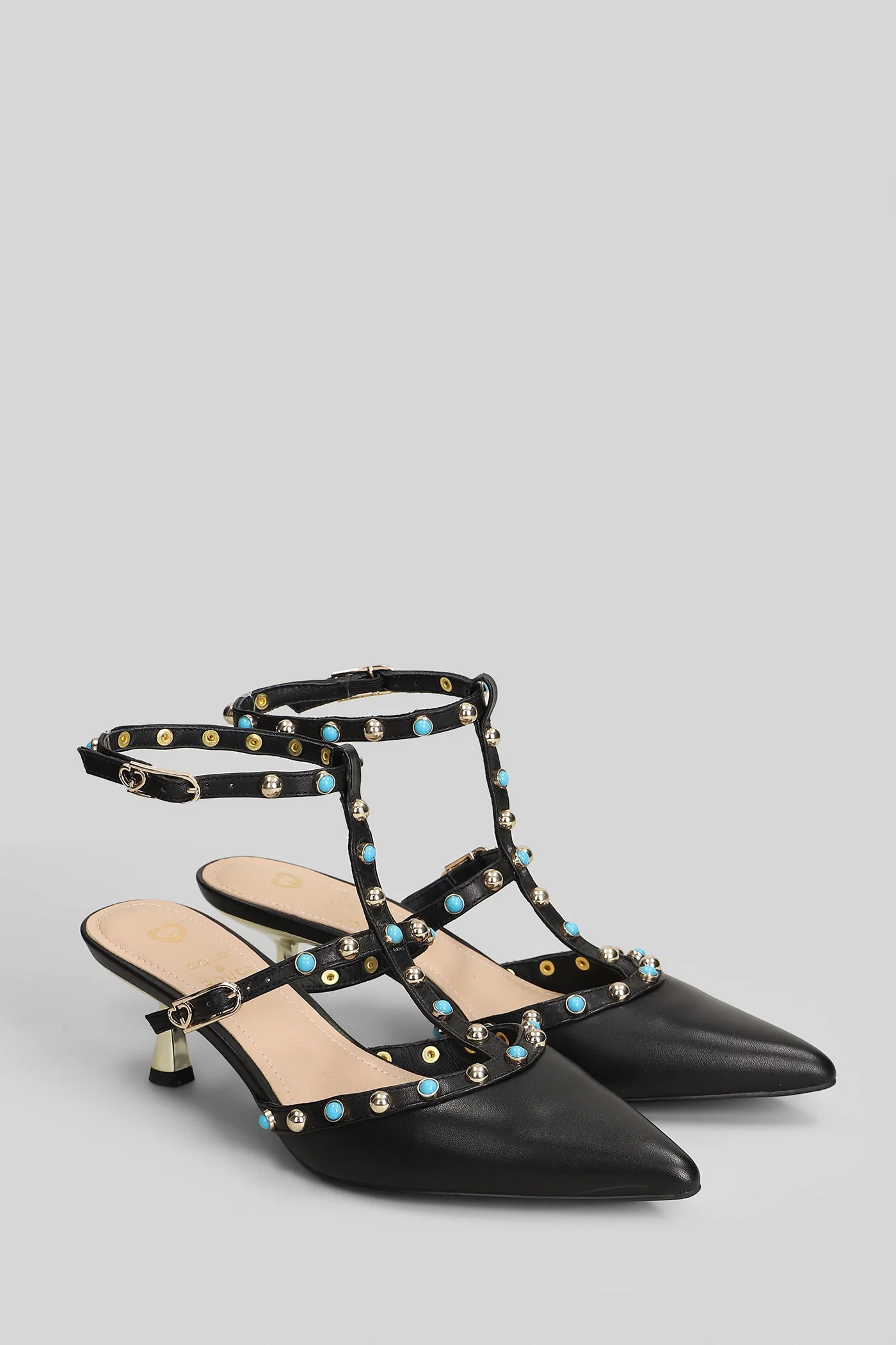Glossy Pumps in black leather - Image 2