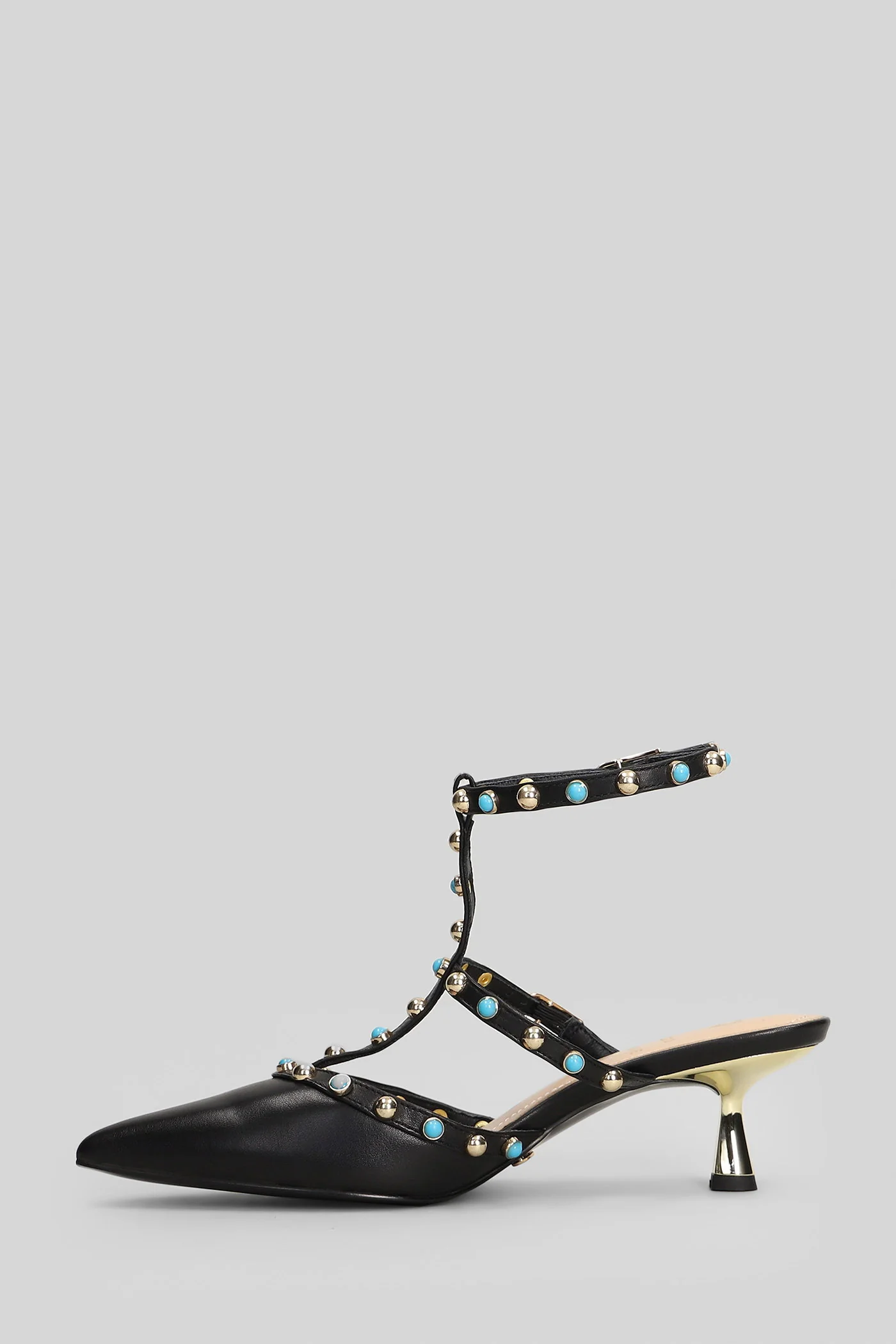 Glossy Pumps in black leather - Image 3