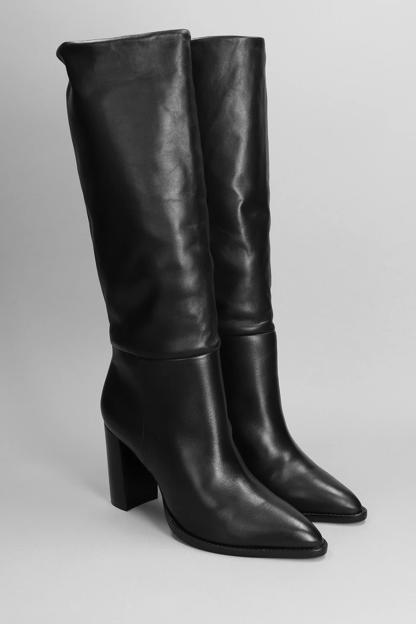 Kacta High heels boots in black leather - Image 2
