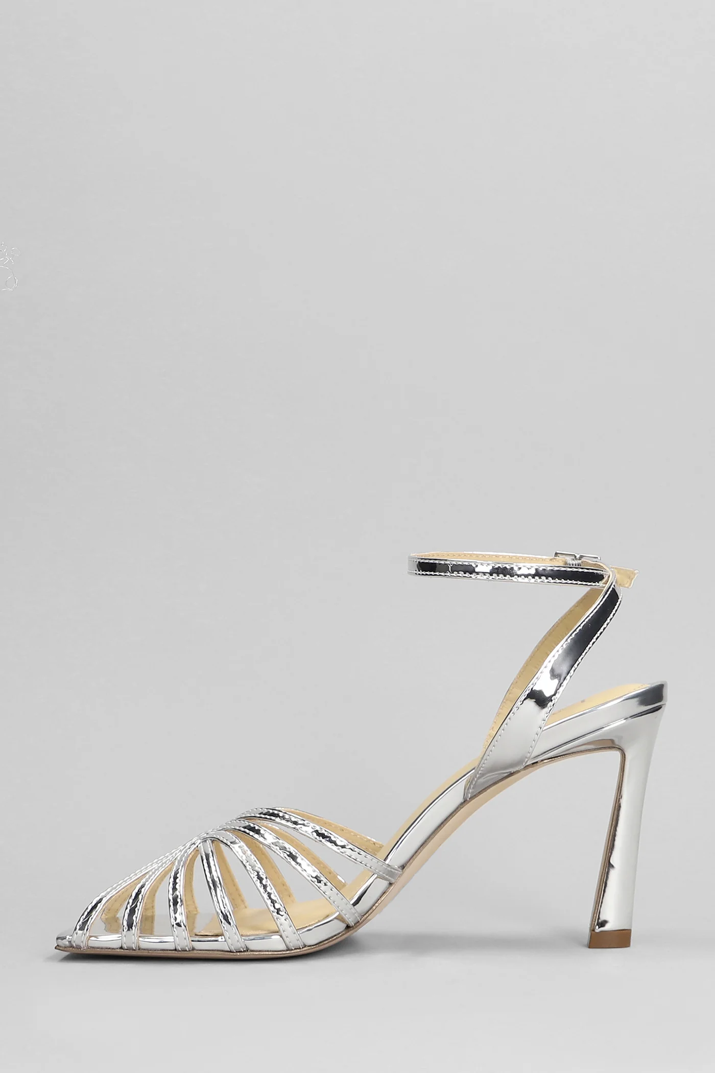Luce Sandals in silver leather - Image 3