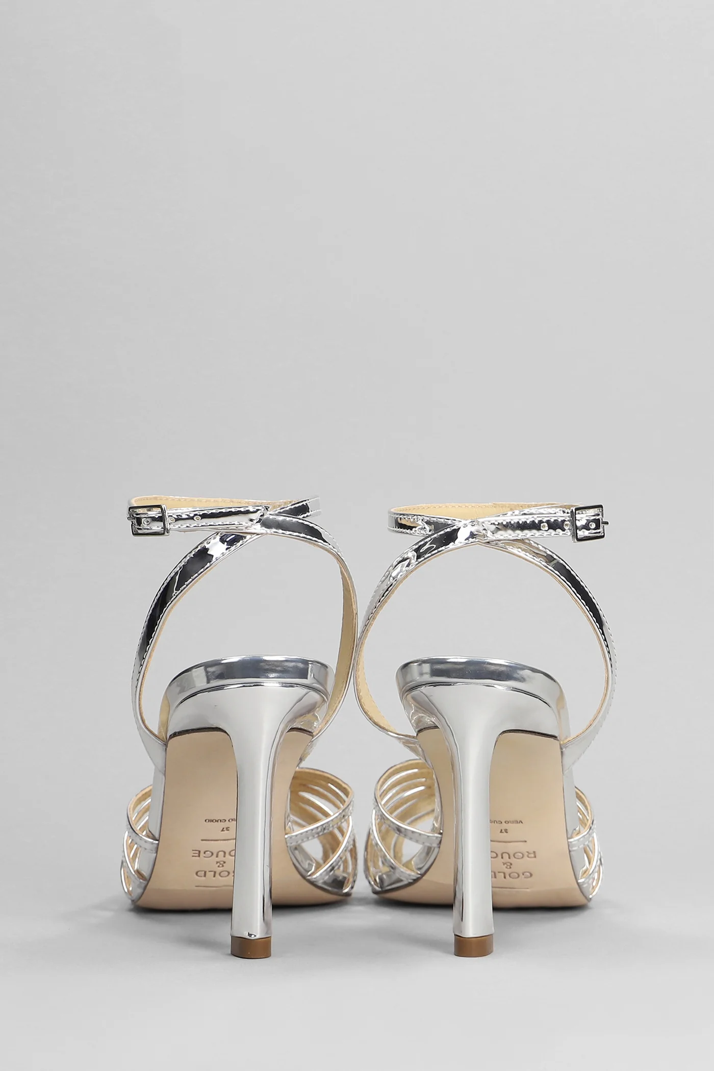Luce Sandals in silver leather - Image 4