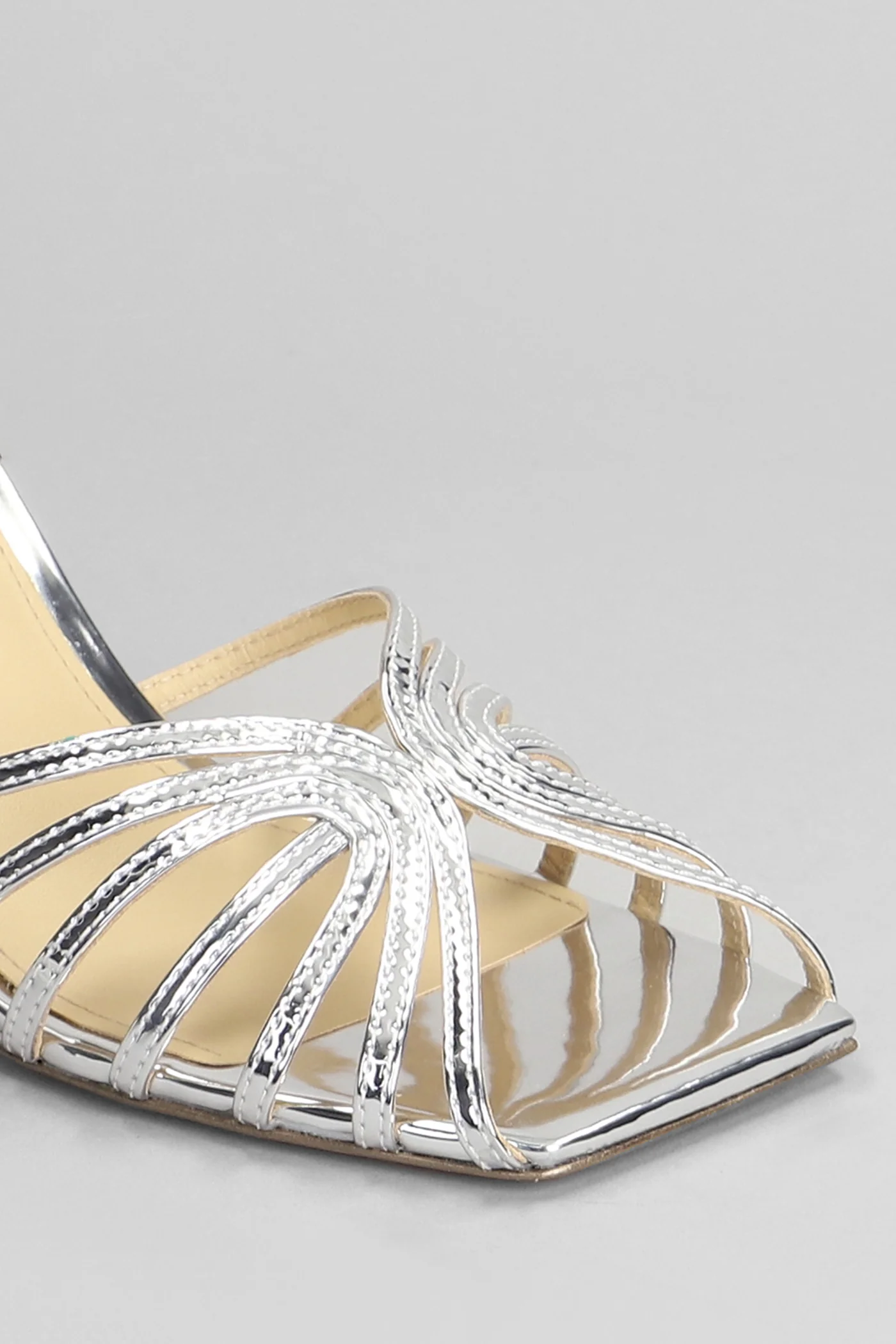 Luce Sandals in silver leather - Image 5