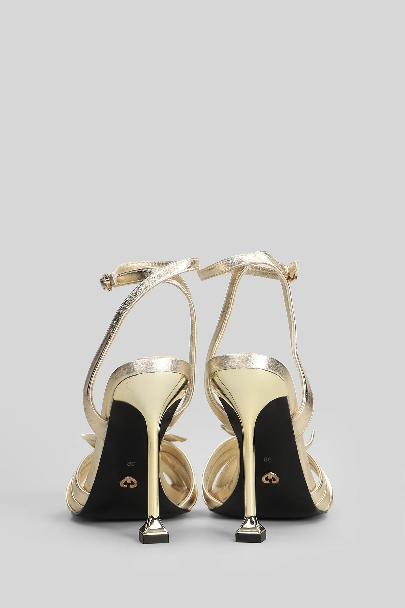 Naisa-M Sandals in gold leather - Image 4