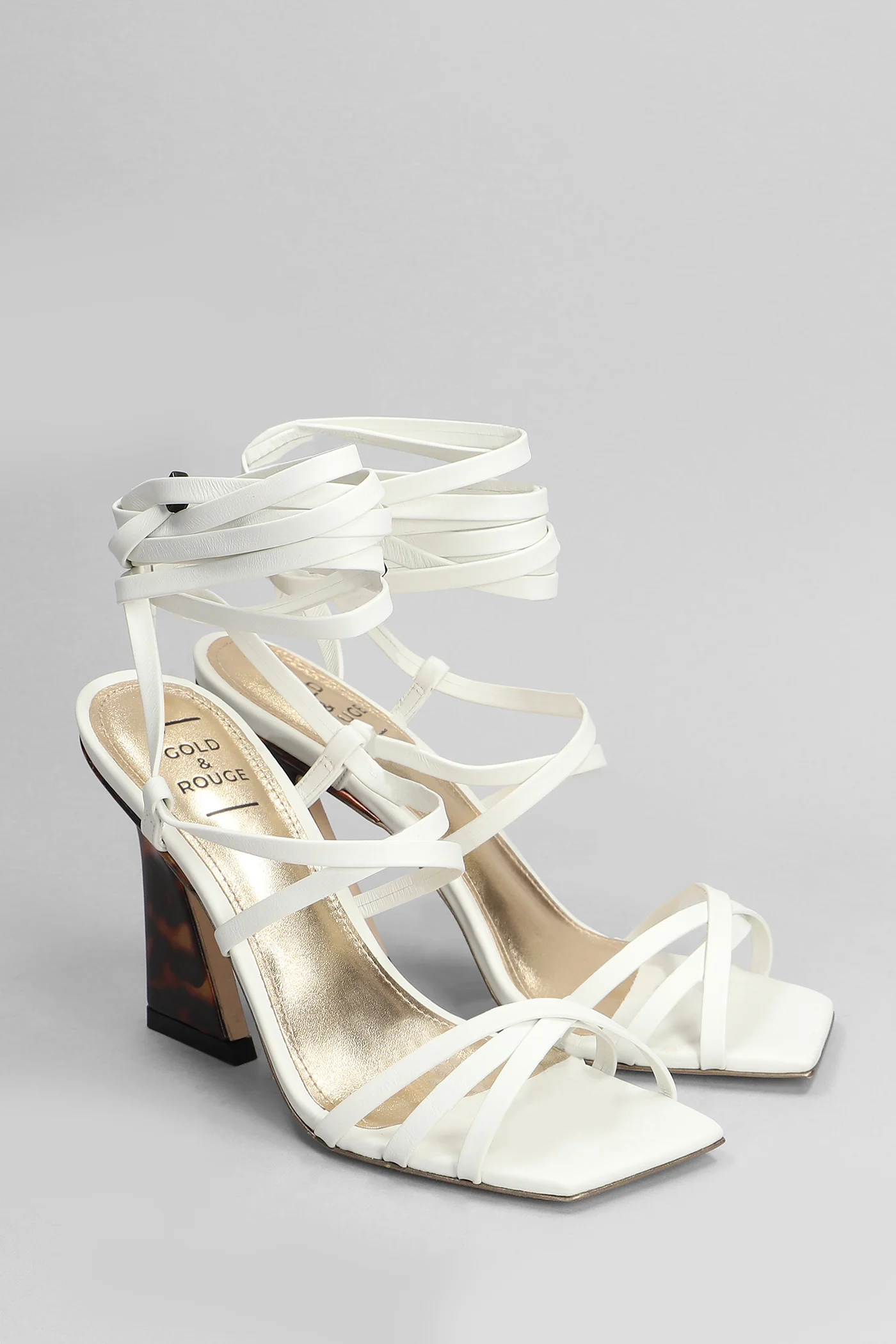 Prity Sandals in white leather - Image 2