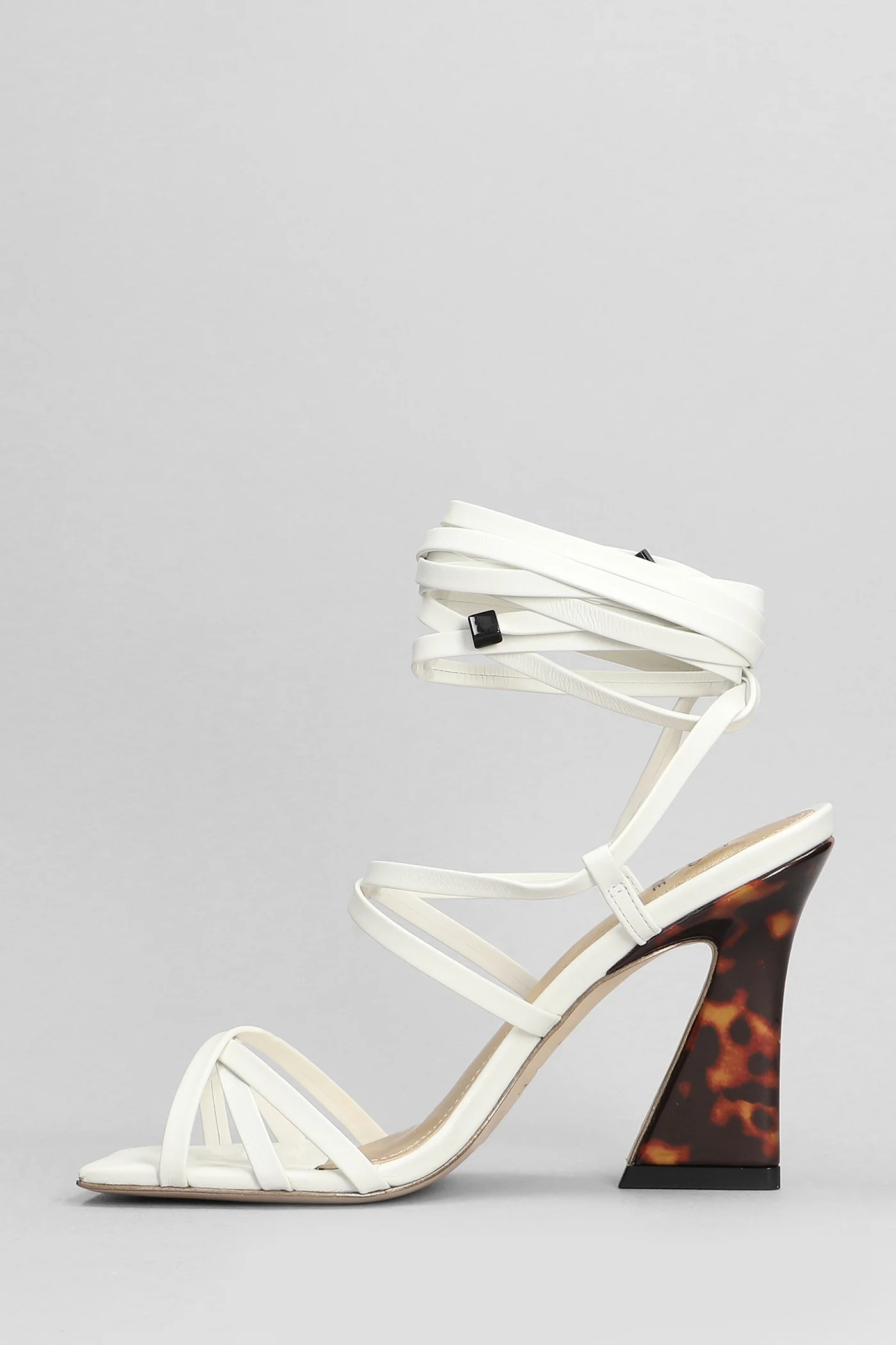 Prity Sandals in white leather - Image 3