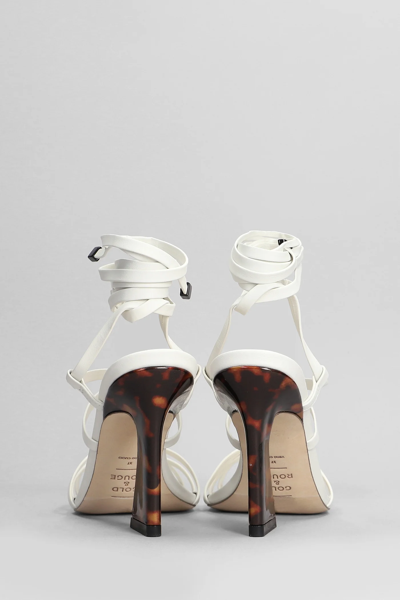 Prity Sandals in white leather - Image 4
