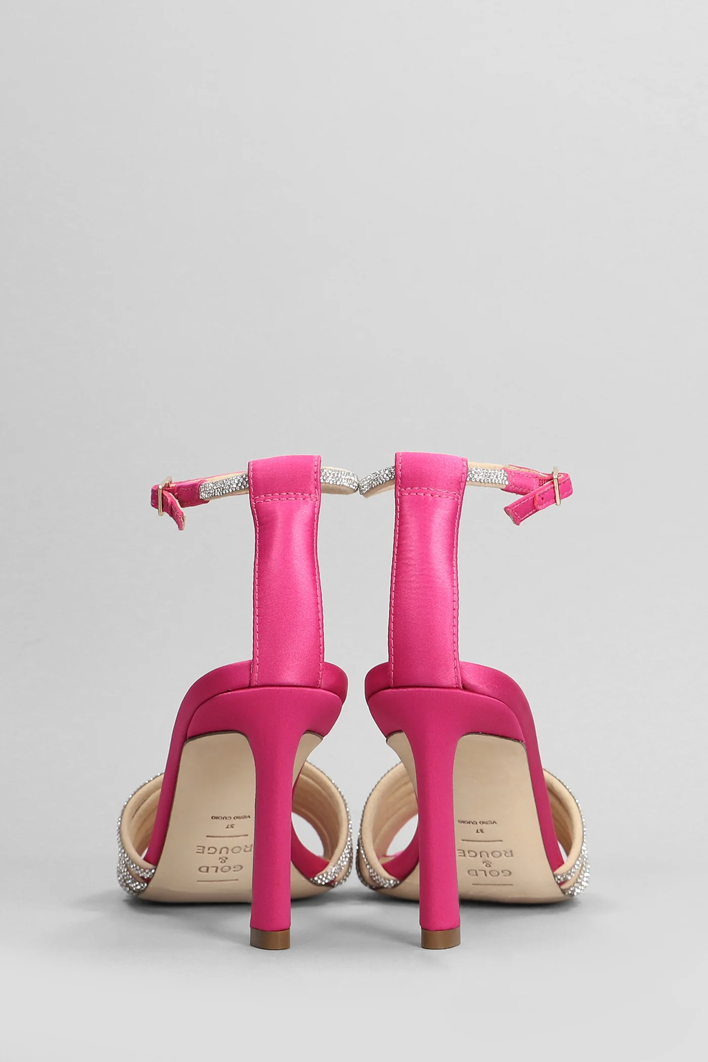 Vuni Sandals in fuxia satin - Image 4
