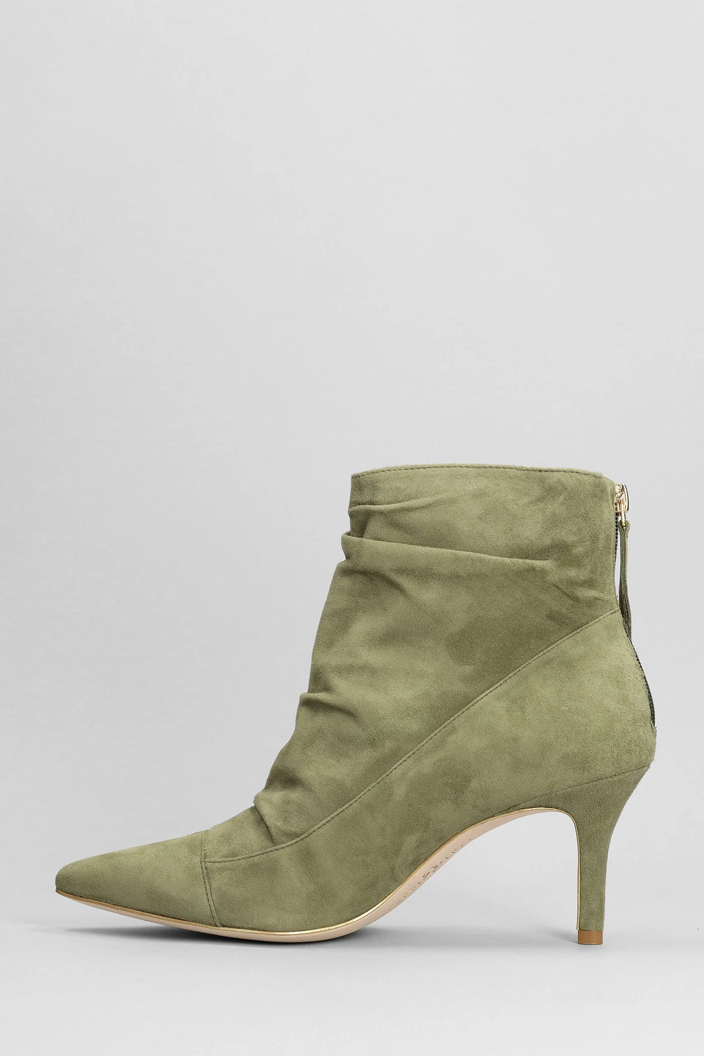 Zeus High heels Ankle boots in khaki suede - Image 3