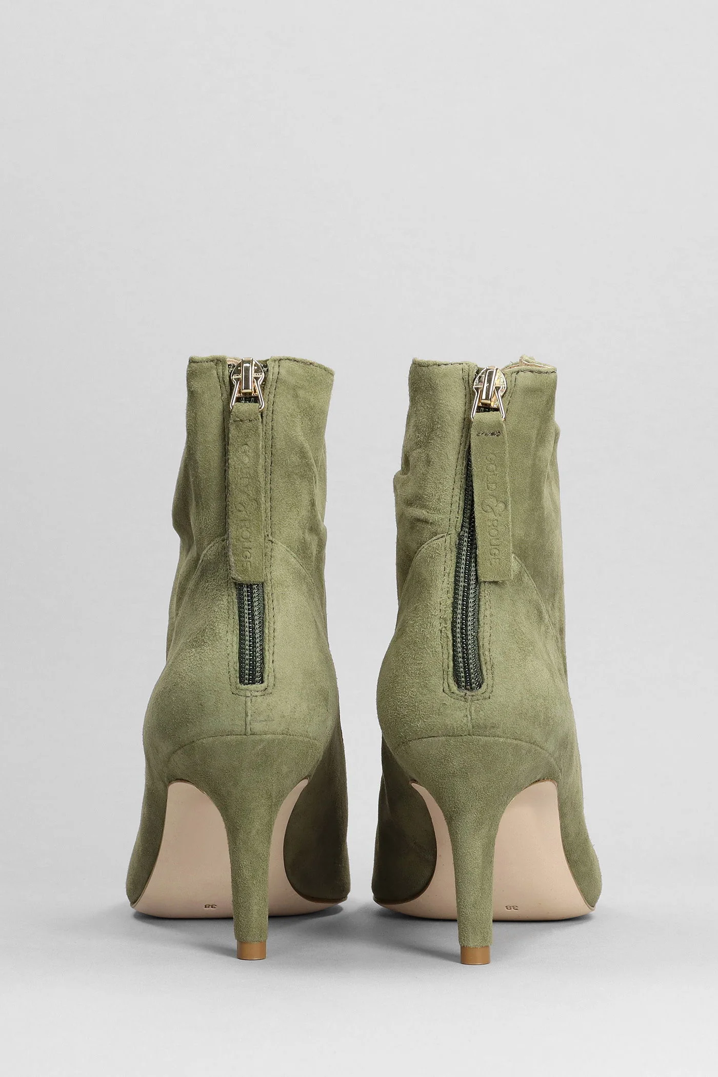 Zeus High heels Ankle boots in khaki suede - Image 4