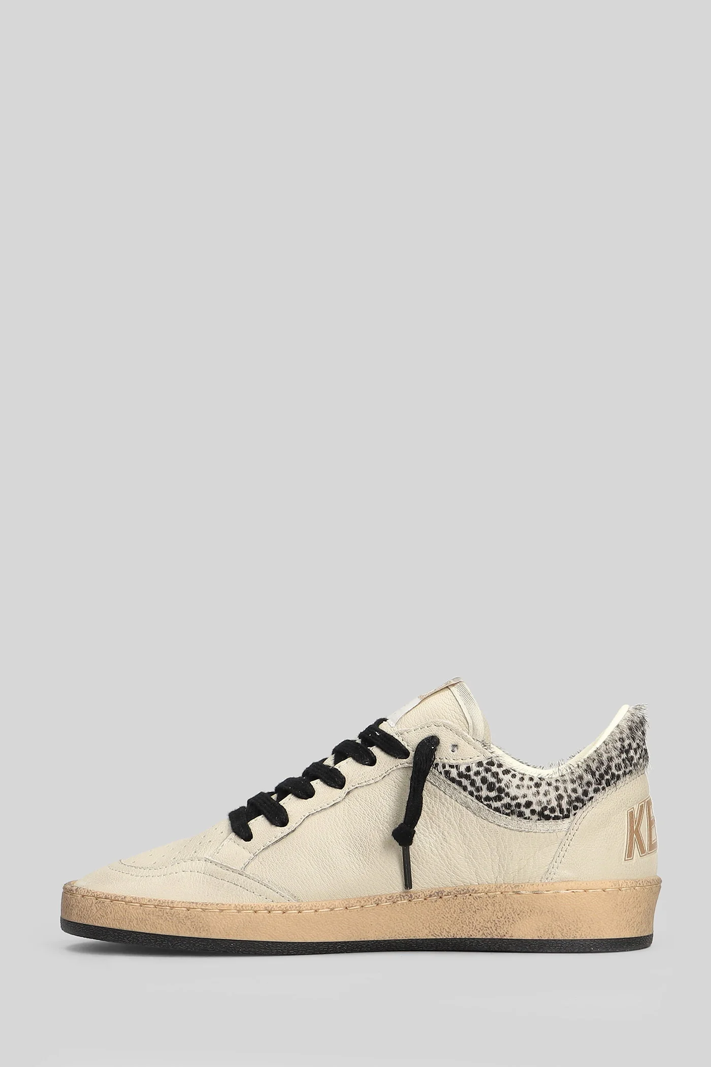 Ball Star Sneakers in beige leather - Image 3