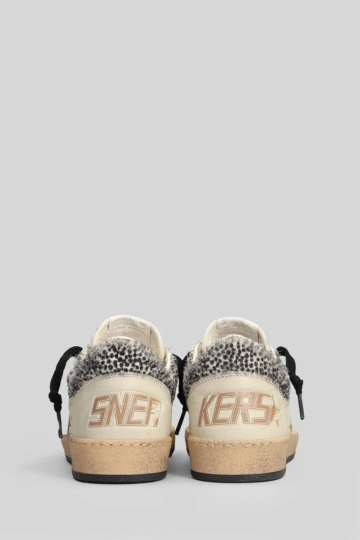 Ball Star Sneakers in beige leather - Image 4