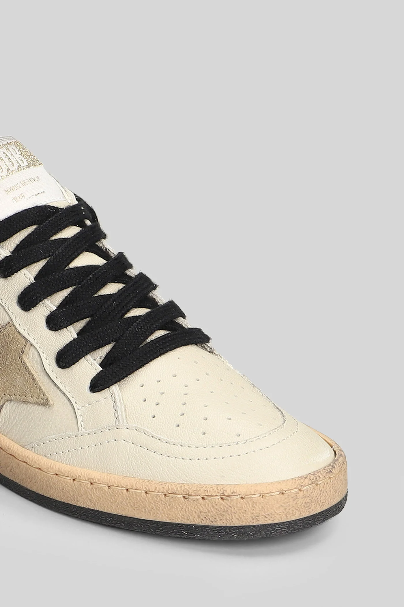 Ball Star Sneakers in beige leather - Image 5