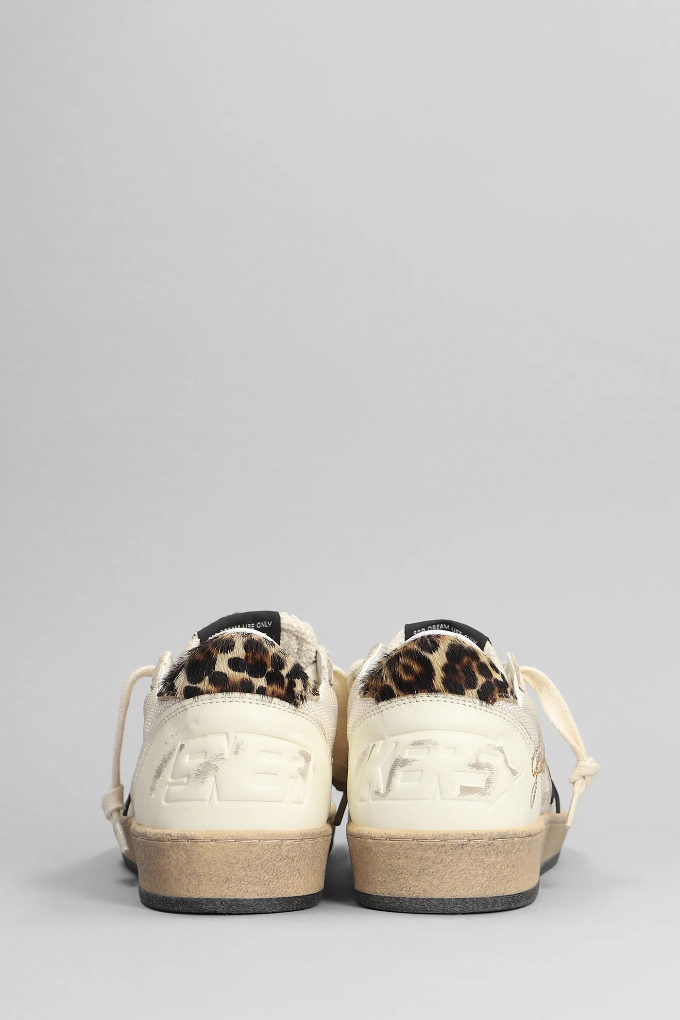 Ball Star Sneakers in beige leather and fabric - Image 4