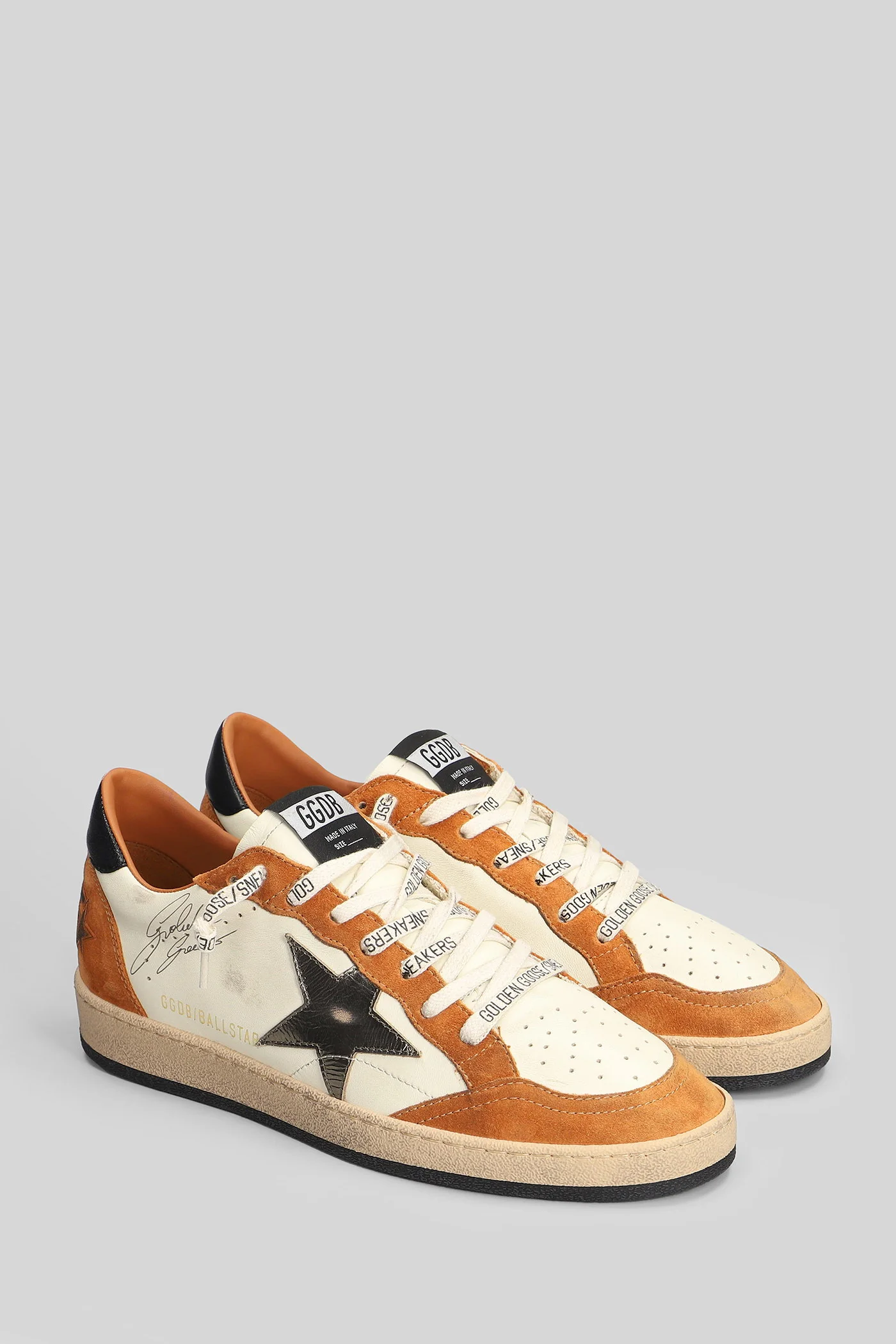 Ball Star Sneakers in beige suede and leather - Image 2